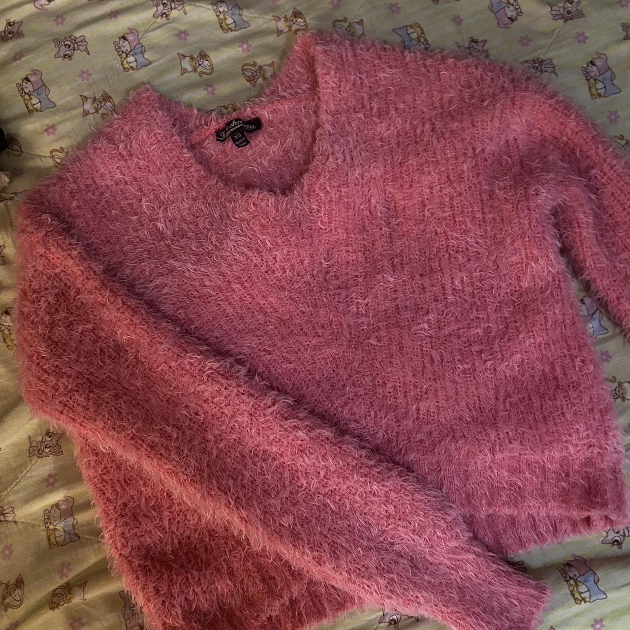 🦩 Freshman 1996 Fuzzy Pink Top 🦩 long sleeve fuzzy... - Depop