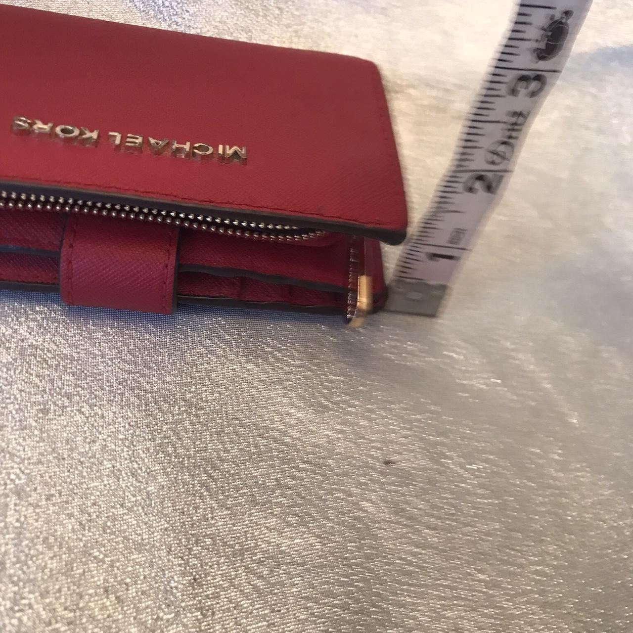 Michael kors red wallet on sale best sale