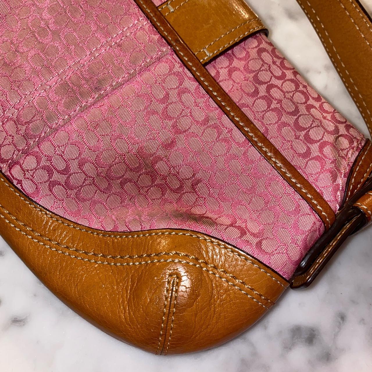 Y2k Pink Coach Shoulder Bag soho signature - Depop