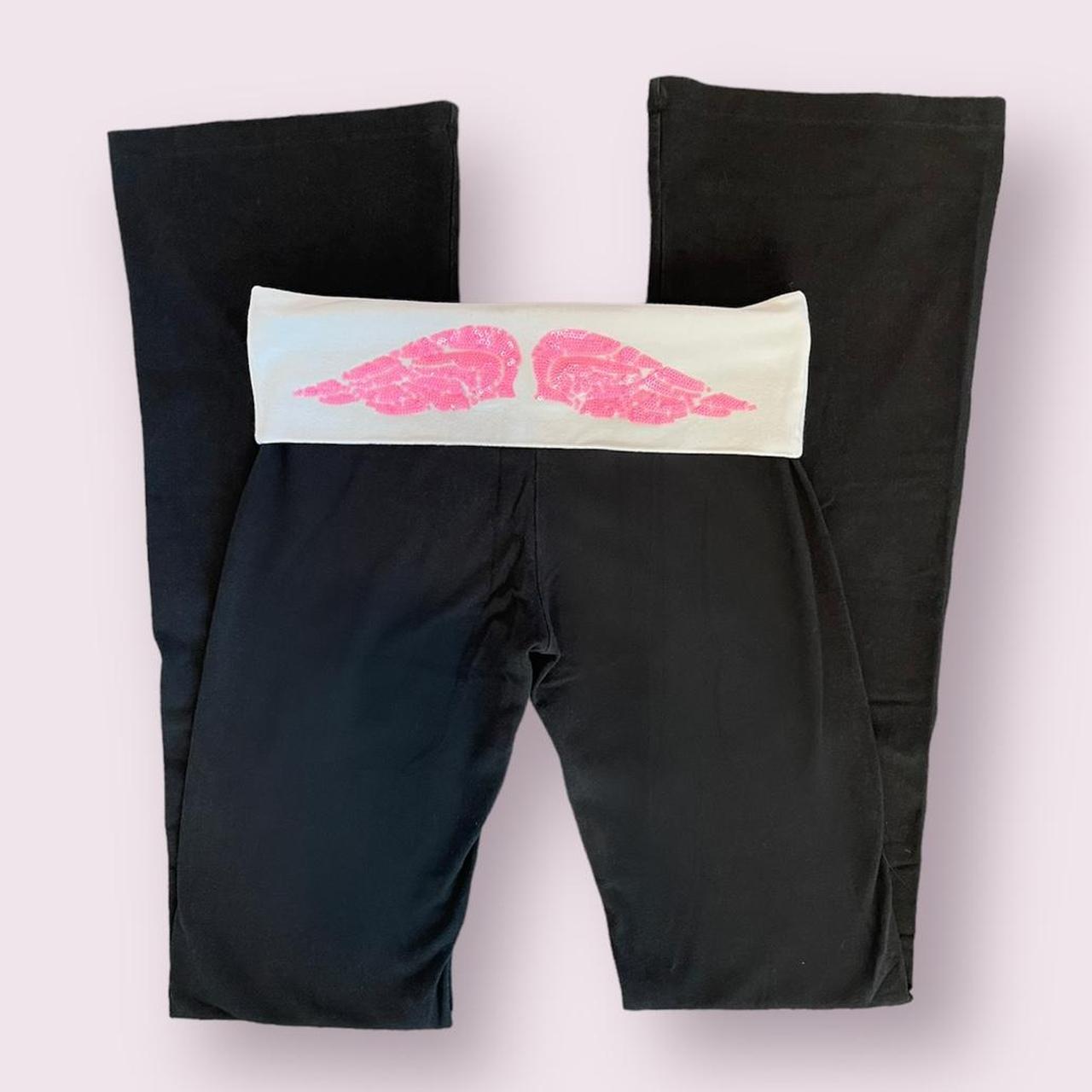 Victoria's Secret PINK fold over flare yoga pants - Depop