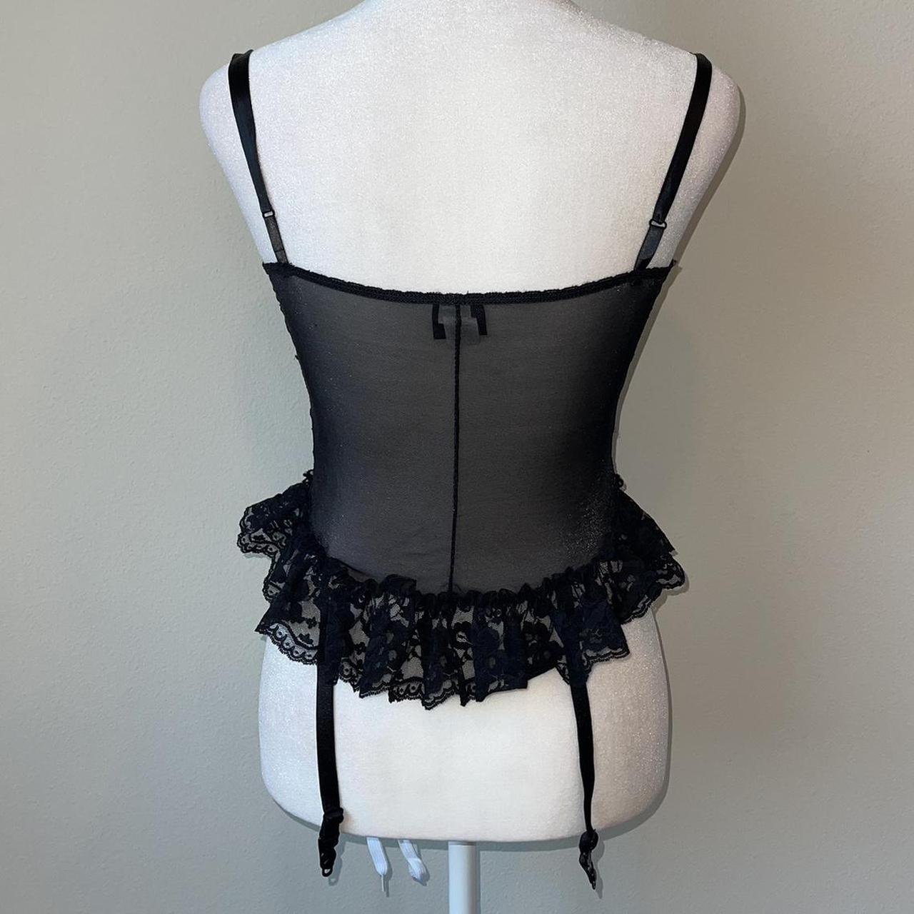 Y2K Fredrick’s of Hollywood Black corset with... - Depop