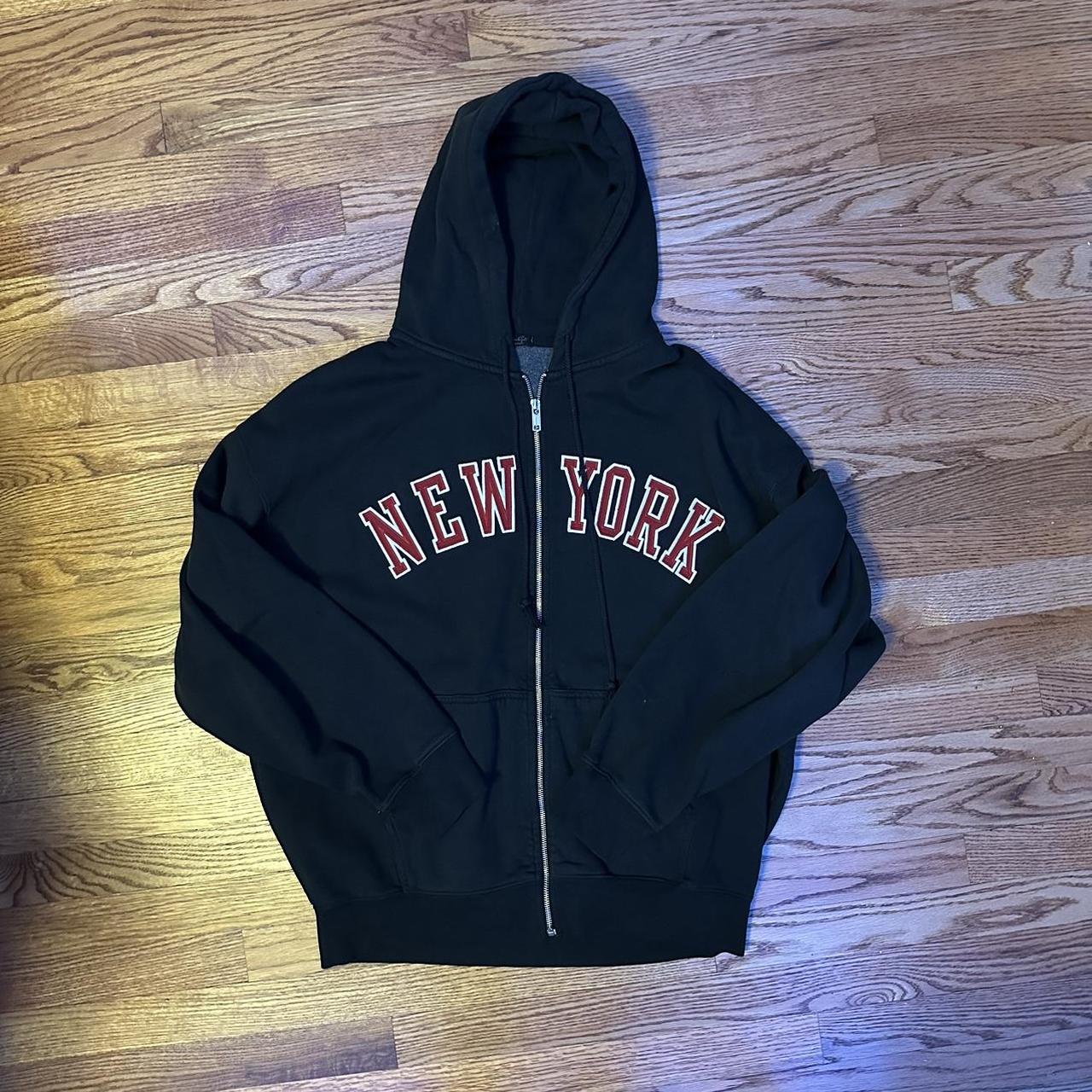 brandy melville new york christy zip up hoodie one... Depop