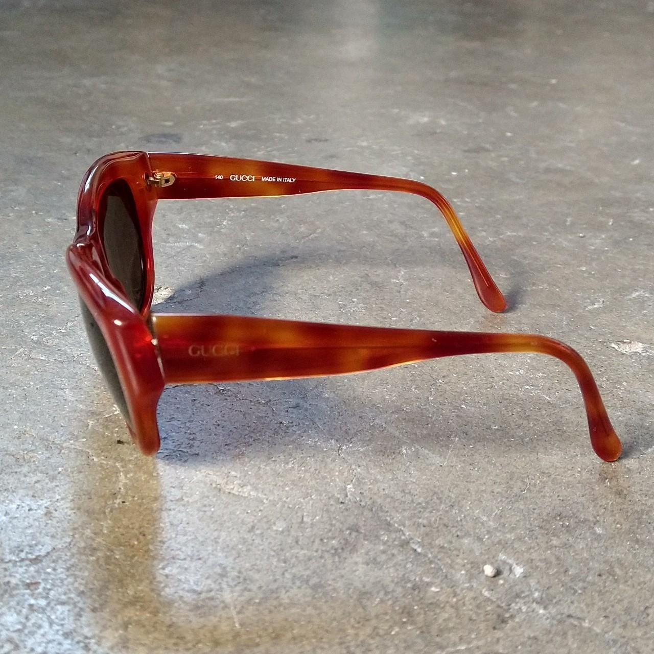 Gucci Men's Brown Sunglasses Depop