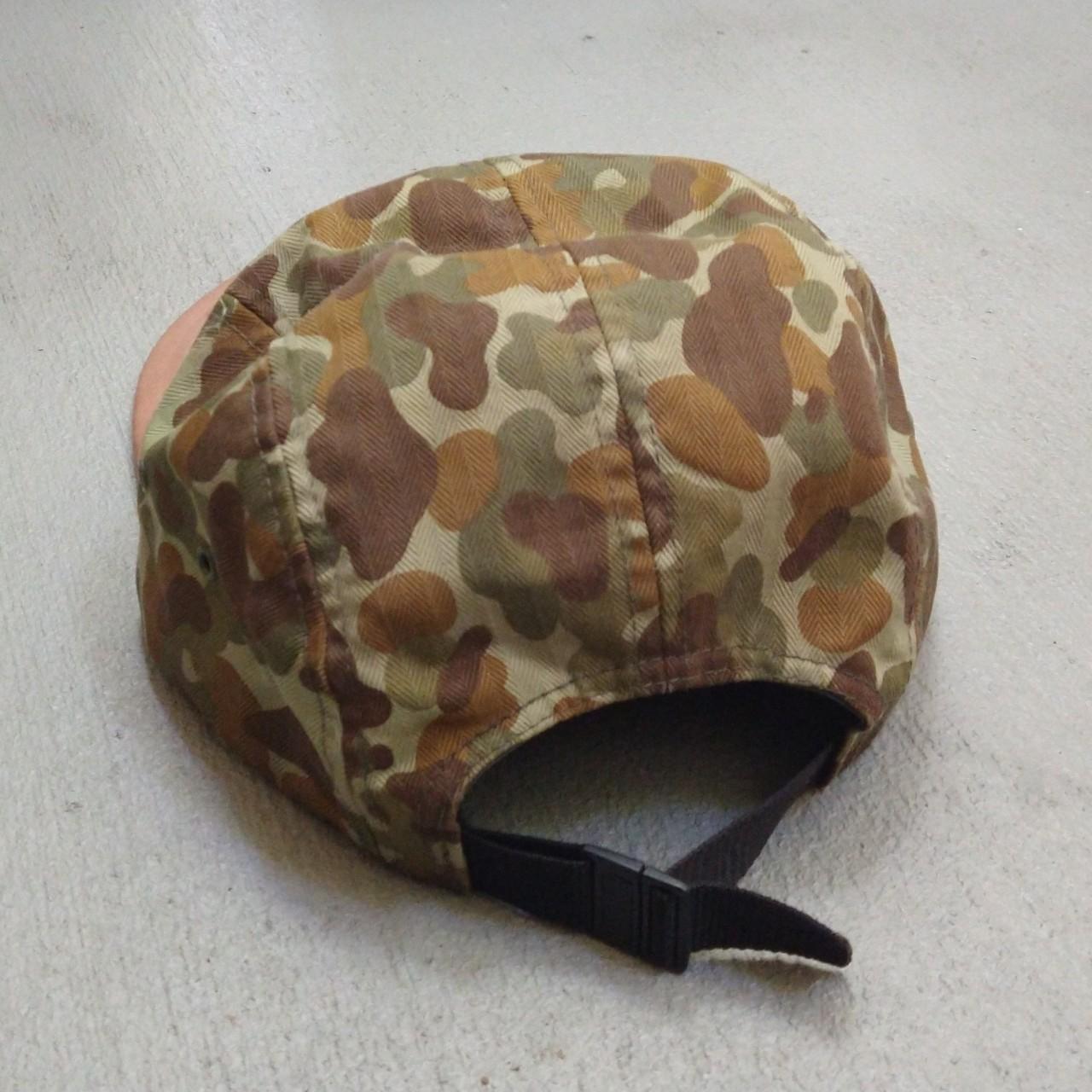 Supreme Duck Camo Leather Camp Cap 100%... - Depop