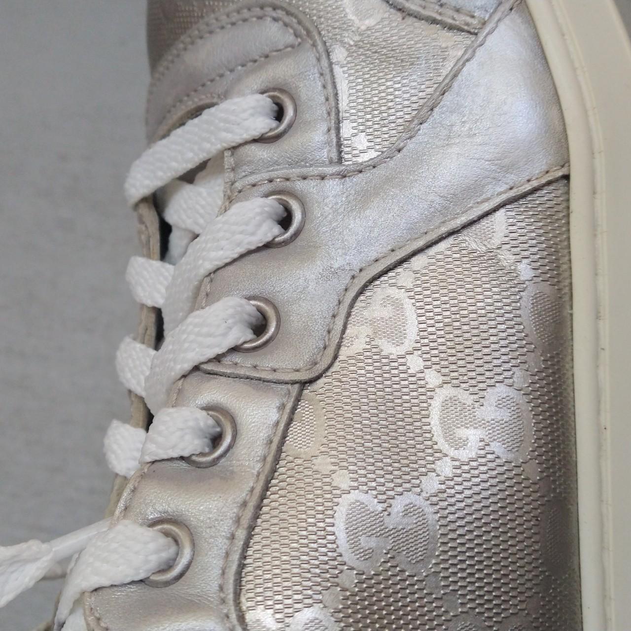 Gucci silver high top 2025 sneakers