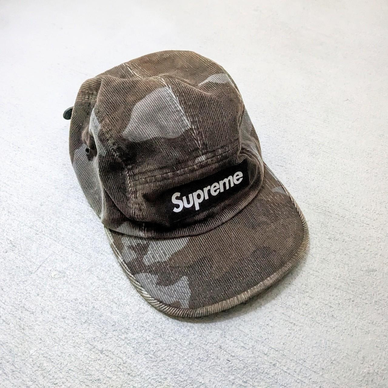 Supreme washed out hot sale camo camp cap