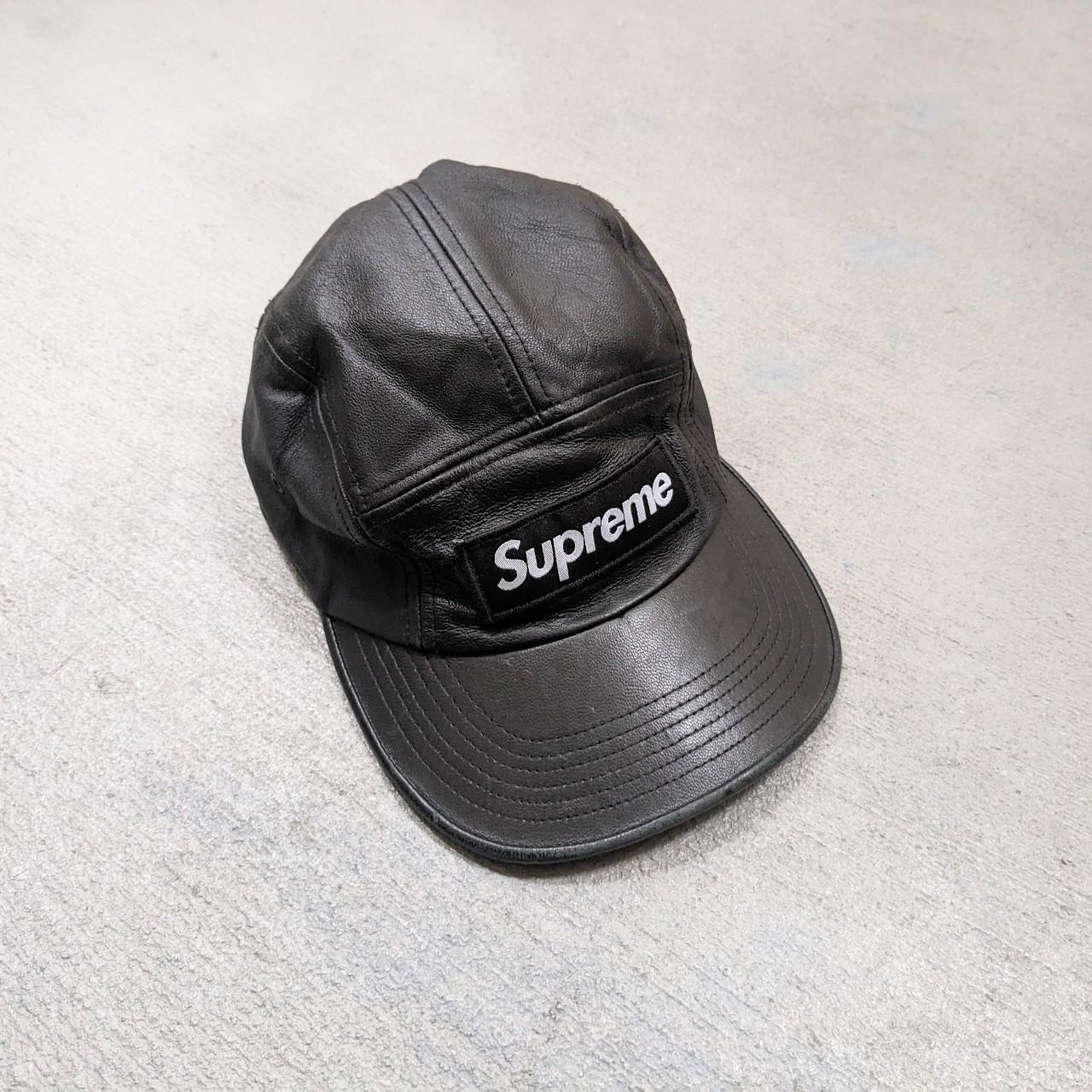 Supreme leather outlet cap