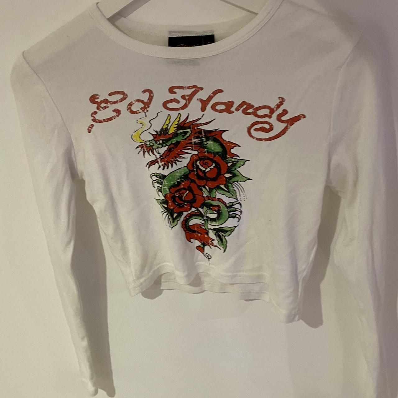 small Ed hardy urban outfitters top, never... - Depop