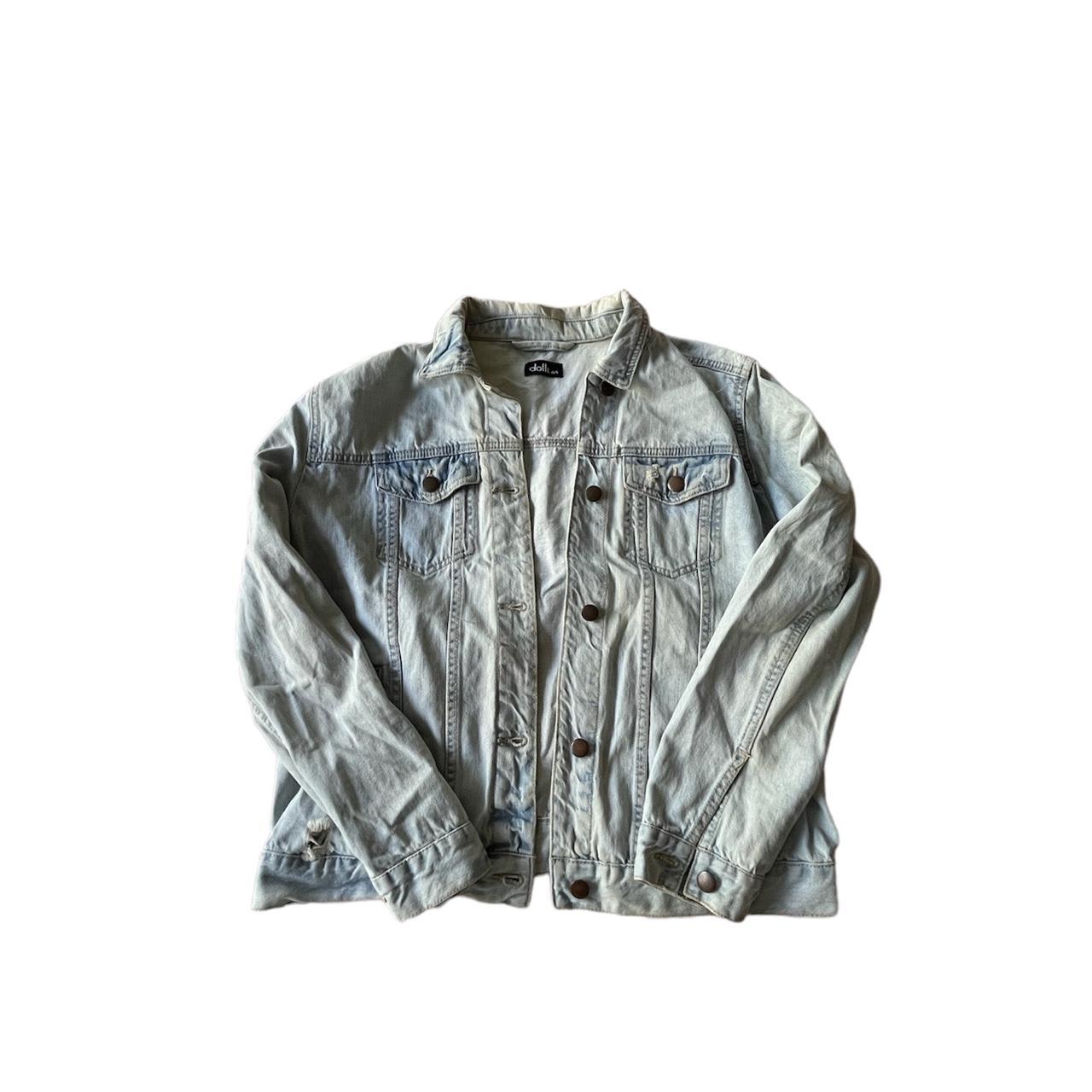 Dotti Oversized Distressed Denim Jacket Depop