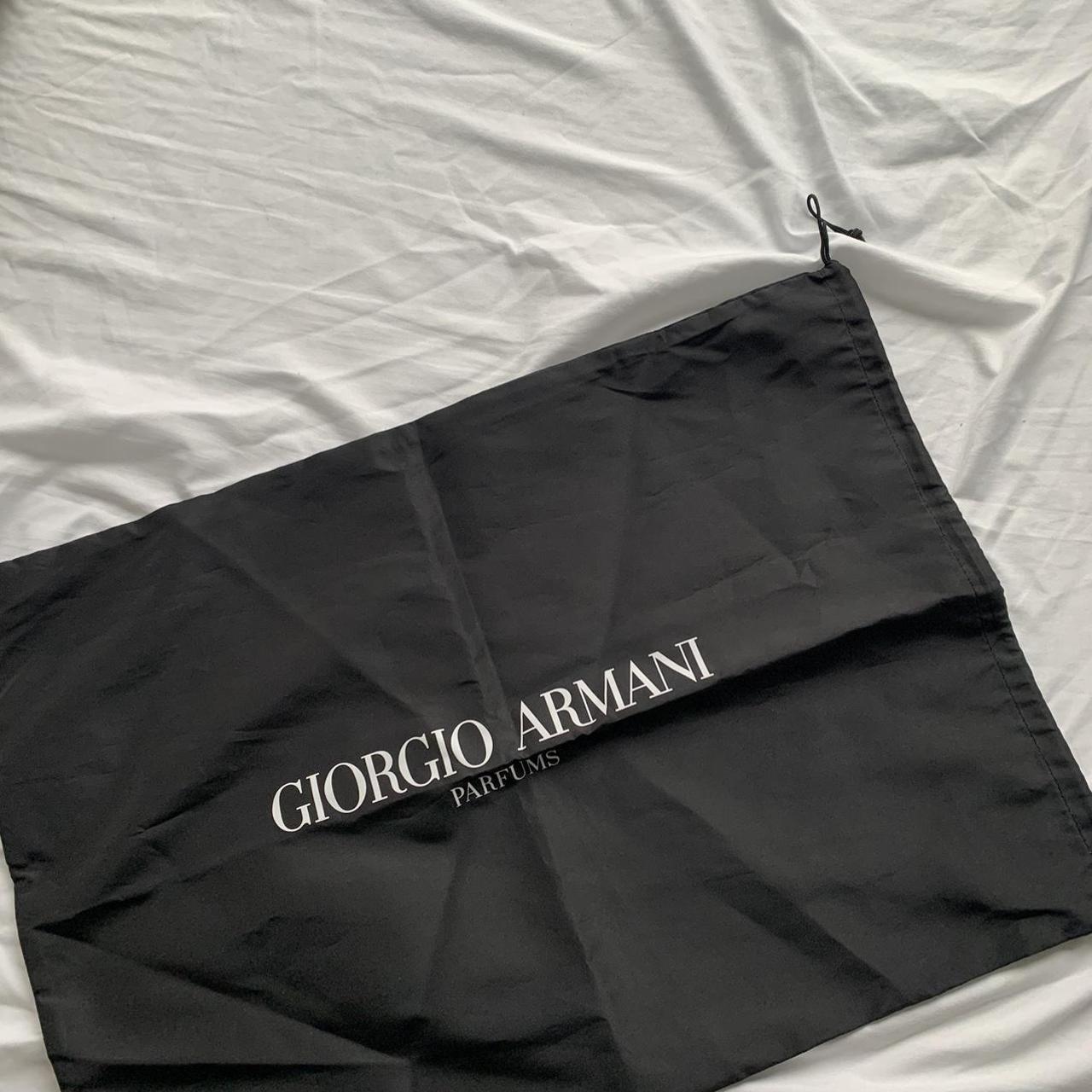 Giorgio Armani Parfums large black logo drawstring Depop