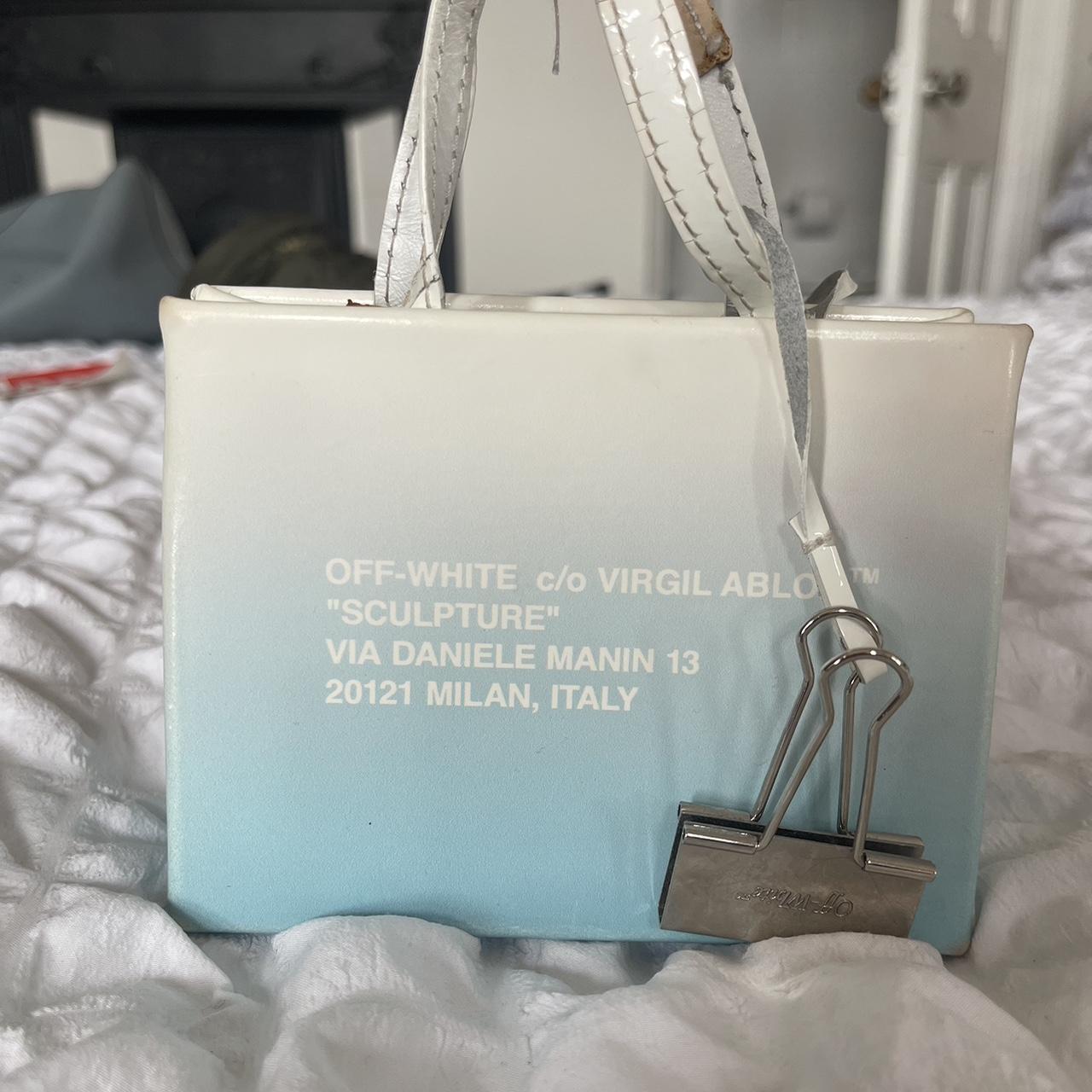 Off White Mini Degrade Box Bag in Ombre White and. Depop