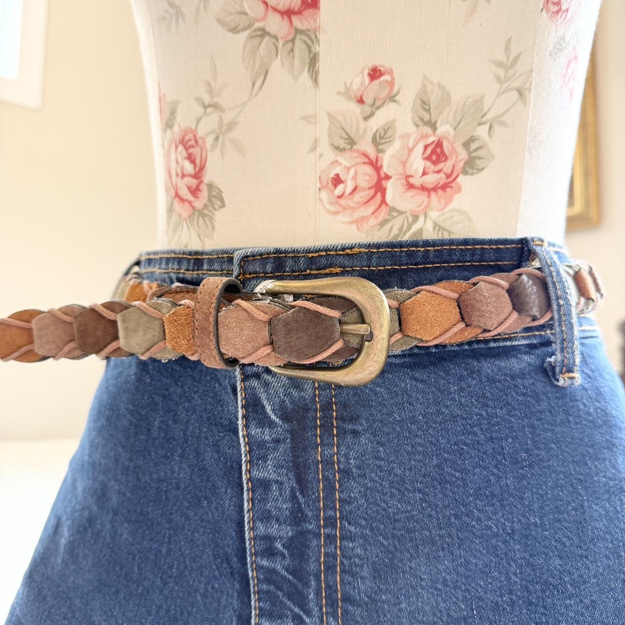 Women's Belt - Blue/Navy – Brown boho belt genuin… - image 2
