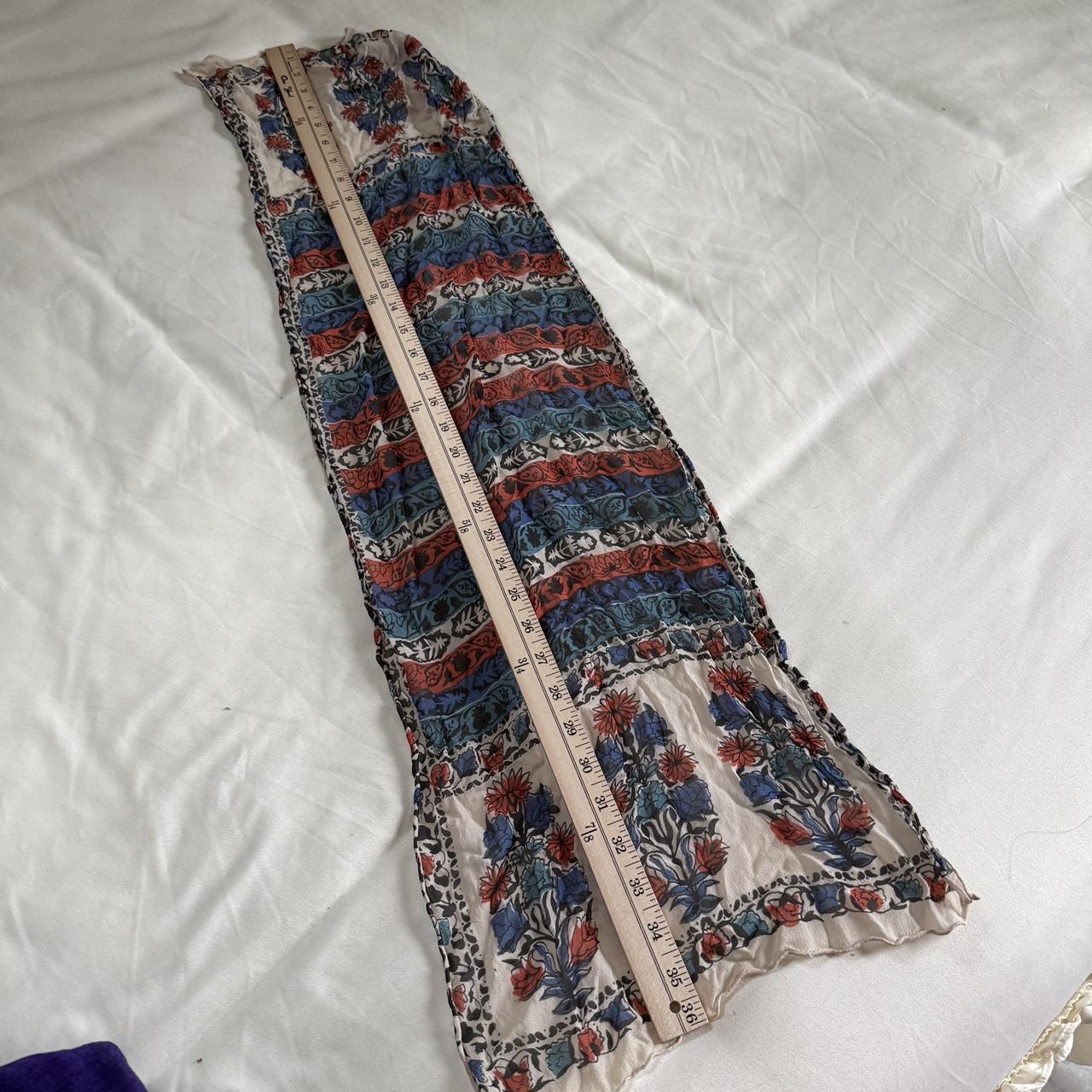 Women's Scarf - Blue/Multi – boho patchwork scarf… - image 3