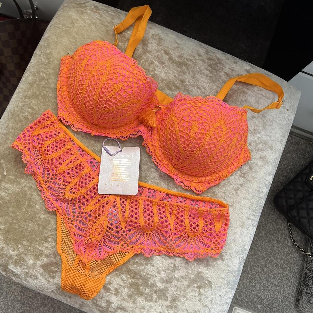 Savage fenty underwear set Stranded In Lace Crochet... - Depop