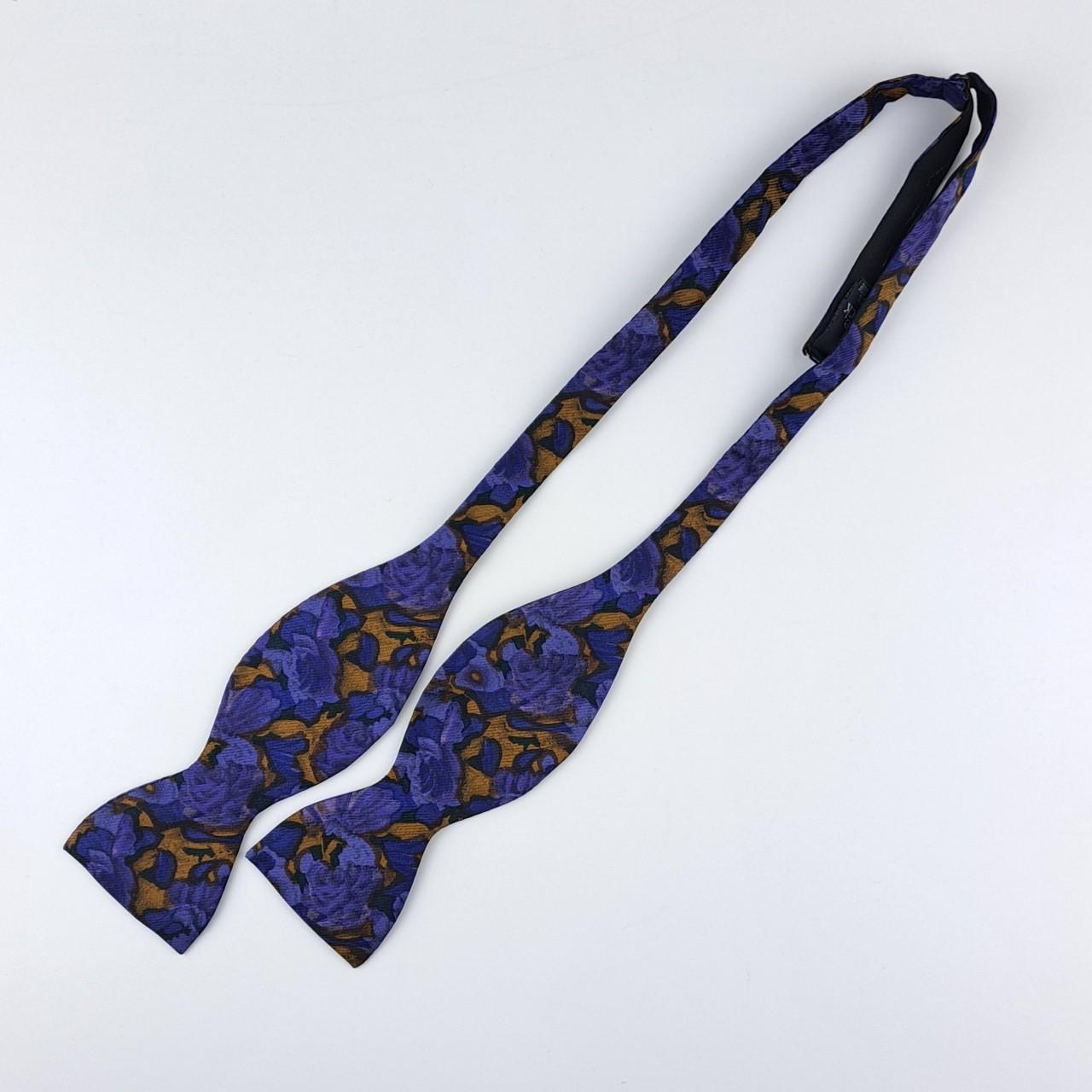 Vintage self tie silk bow tie. Brand: Tie Rack Made... - Depop