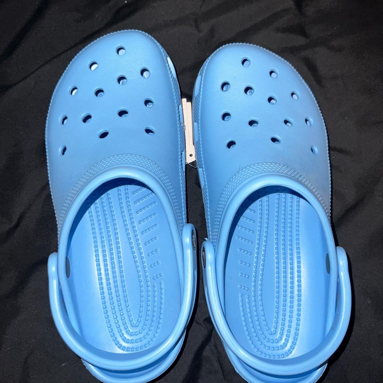 mens light blue crocs