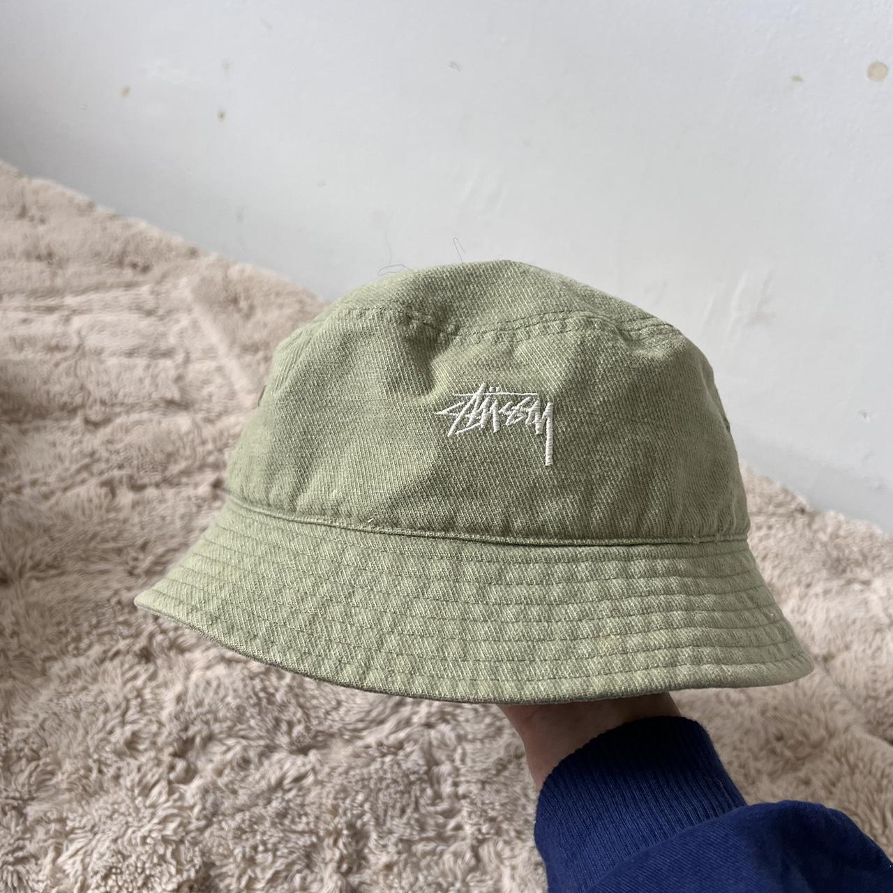 Stussy bucket cheap hat green