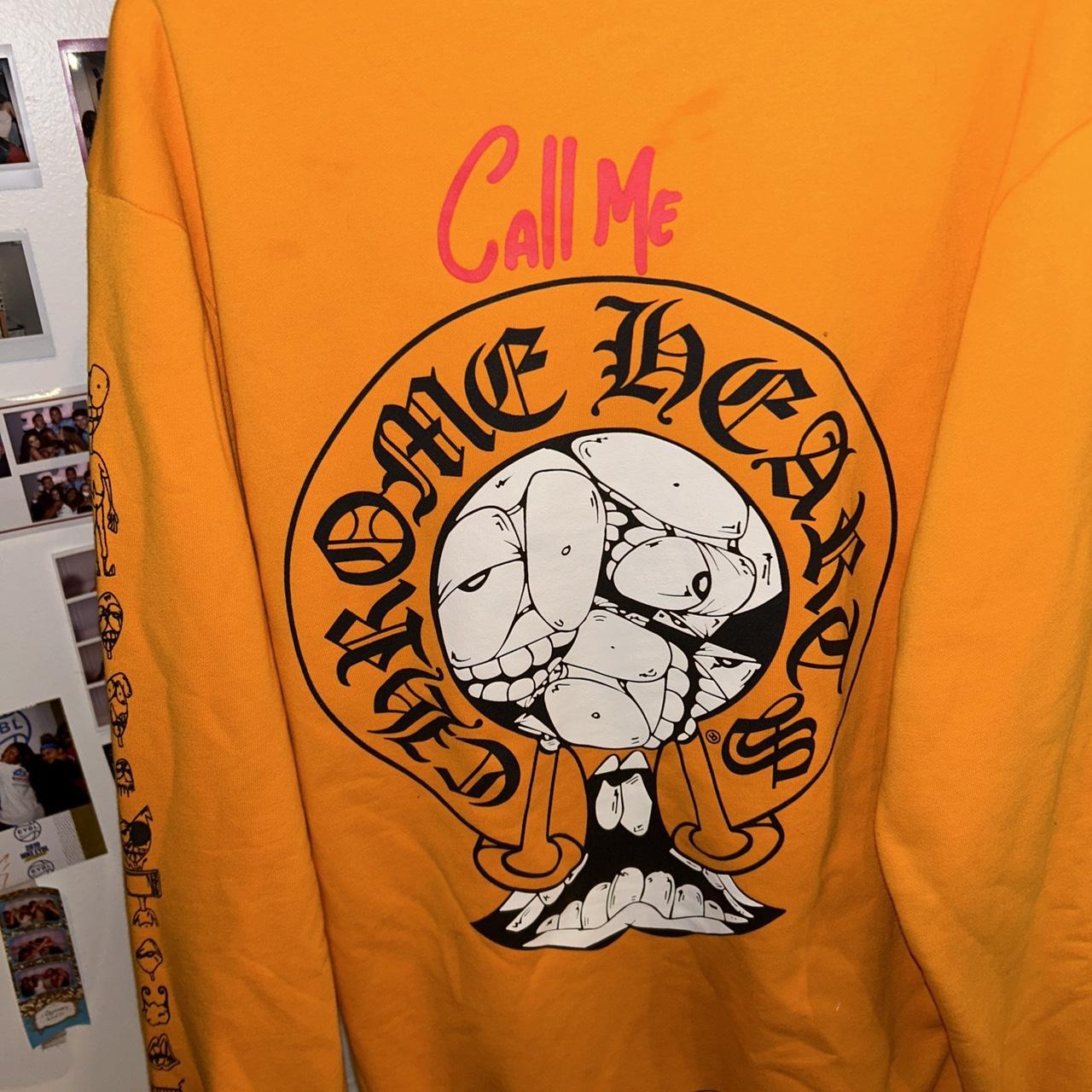 chrome hearts yellow Matty boy call me hoodie. Worn | Depop