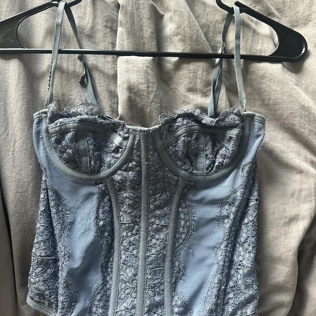 Urban outfitters modern love corset in blue - Depop