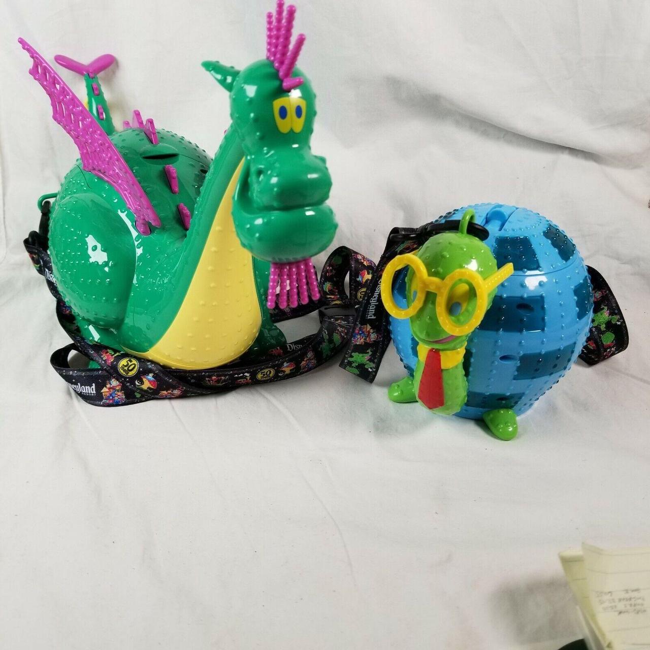 Disney Main Street Electrical Parade Dragon popcorn bucket and Turtle outlet sipper cup