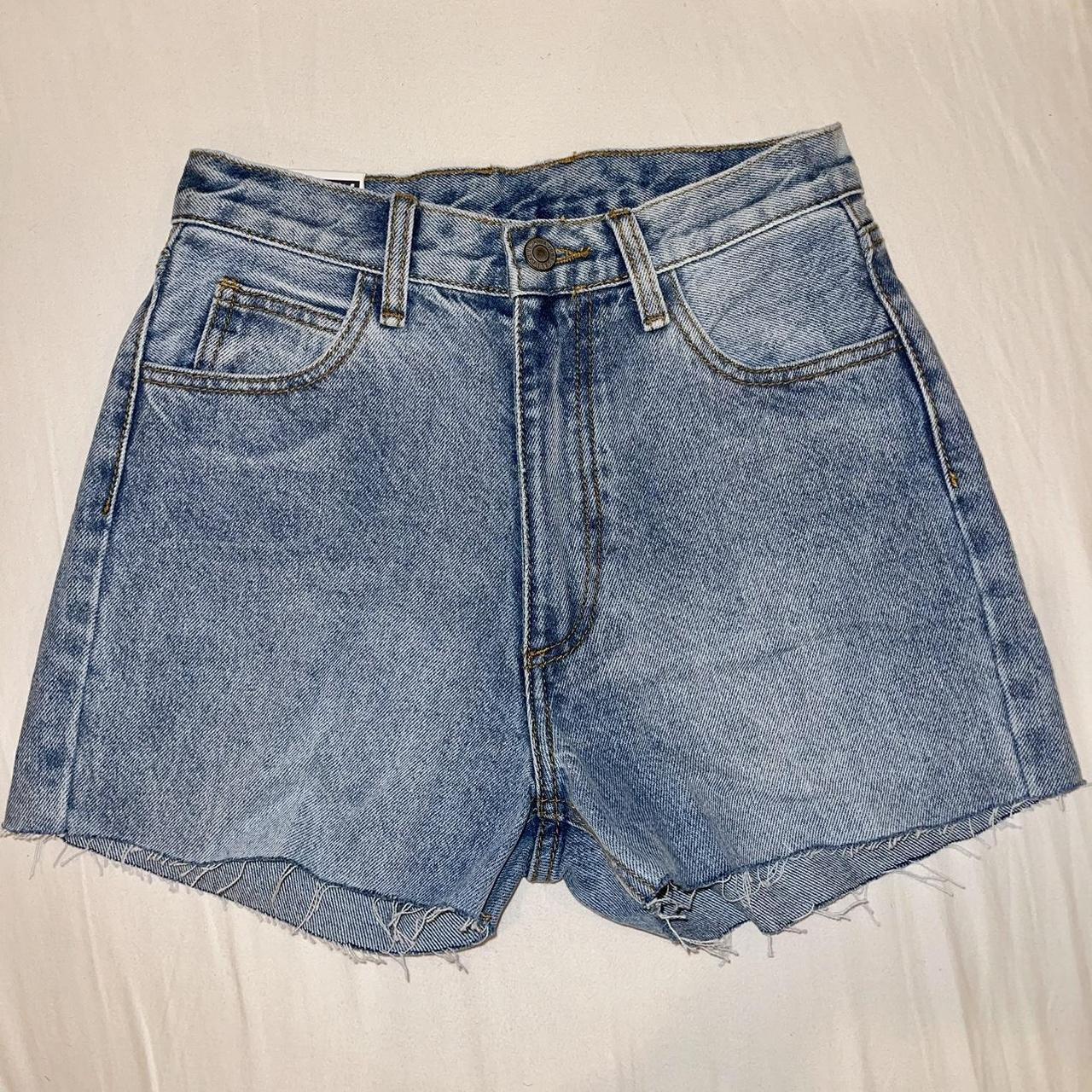 NWT brandy Melville denim jean shorts high... Depop