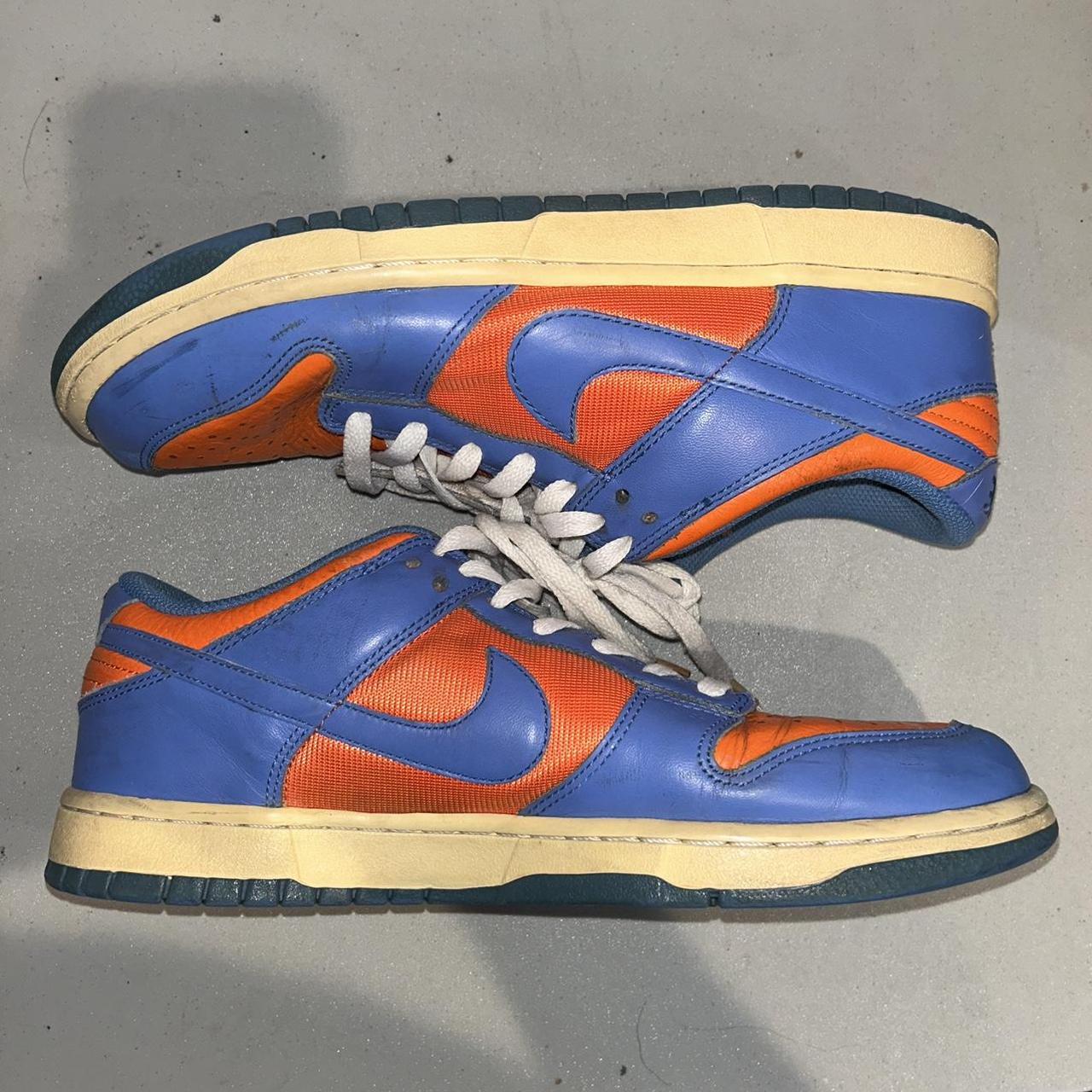 vintage 90s Nike Dunk Low in orange/blue with white | Depop vintage 90s Nike Dunk Low in orange/blue with white | Depop