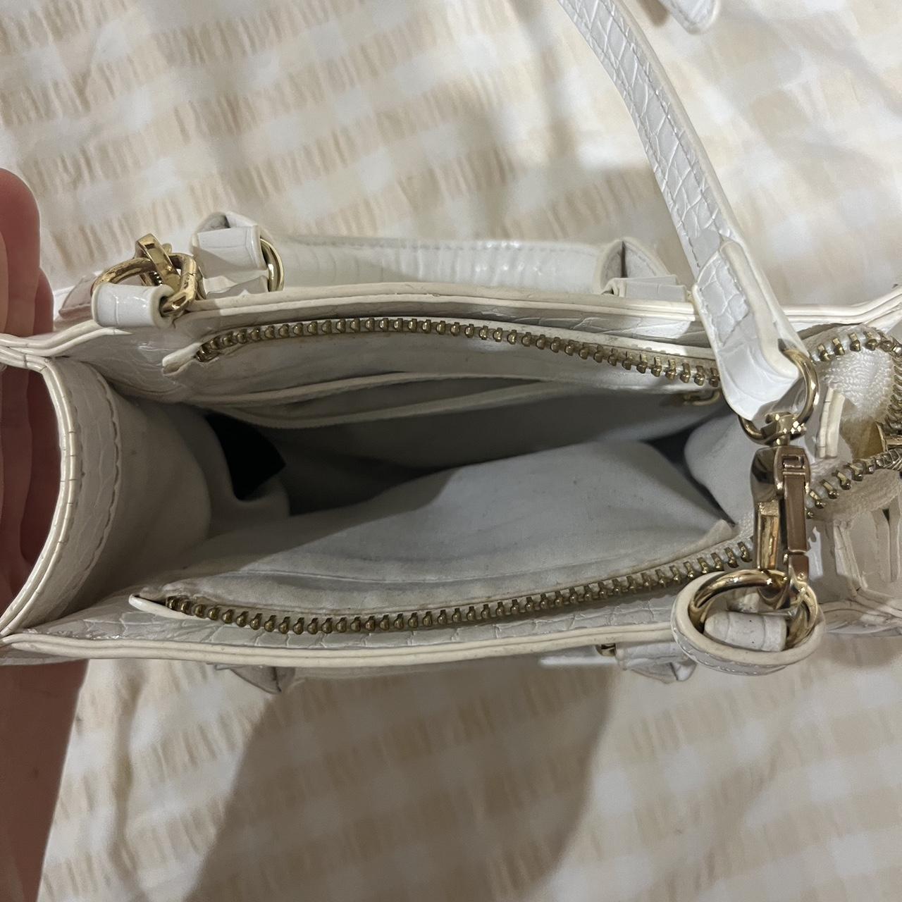 PETA and Jain white crossbody bag White with gold... - Depop