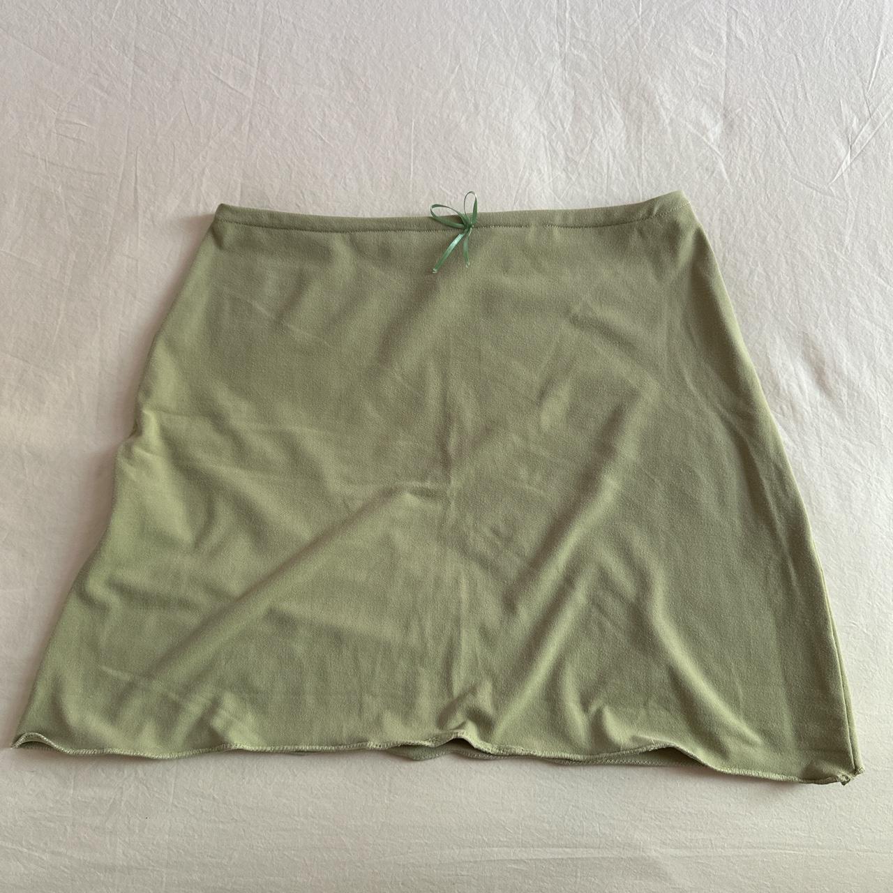 Women's Green and Khaki Skirt | Depop