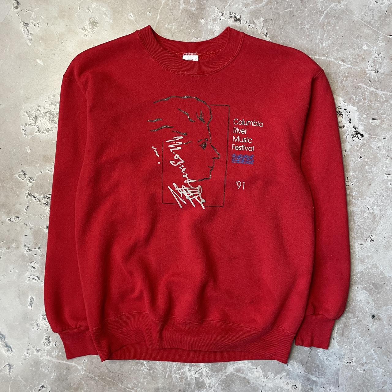 Jerzees Men's Red Sweatshirt | Depop