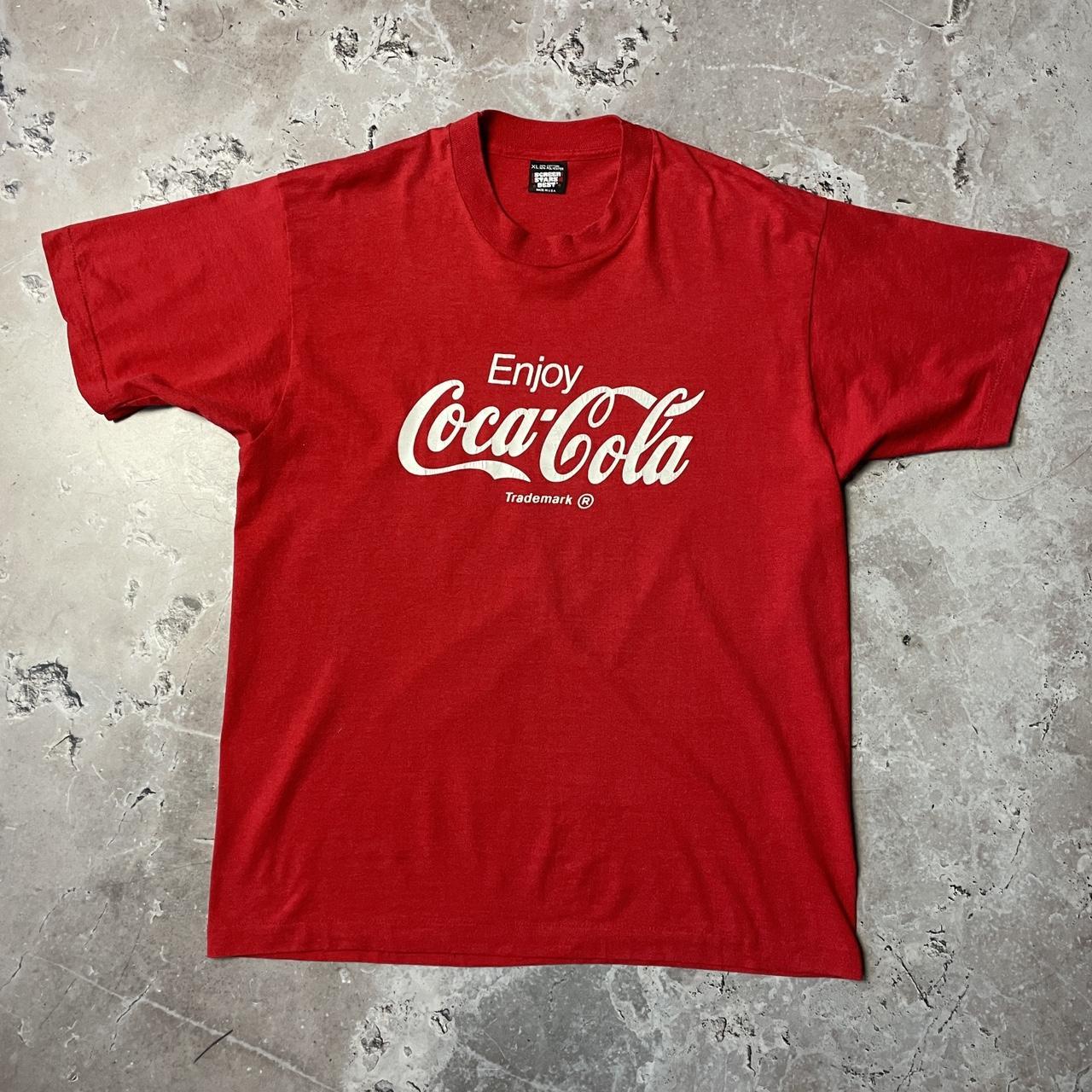 VINTAGE COCA COLA SINGLE STITCH T-SHIRT TAGGED SIZE... - Depop