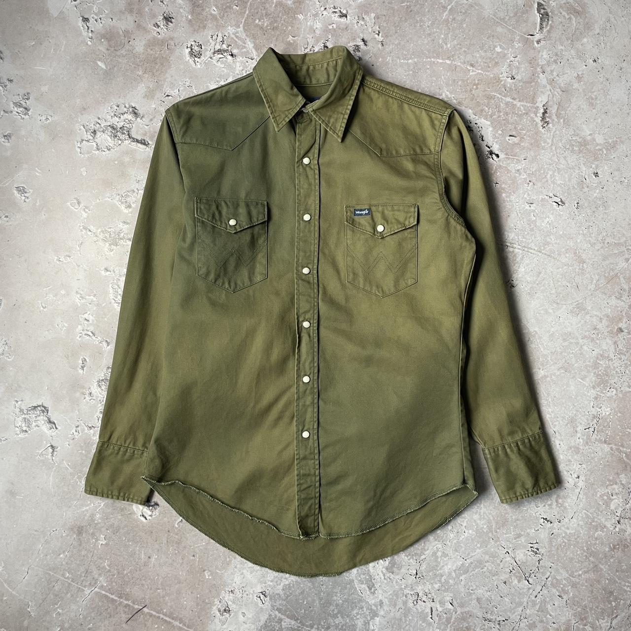 Wrangler Men's Khaki Shirt | Depop