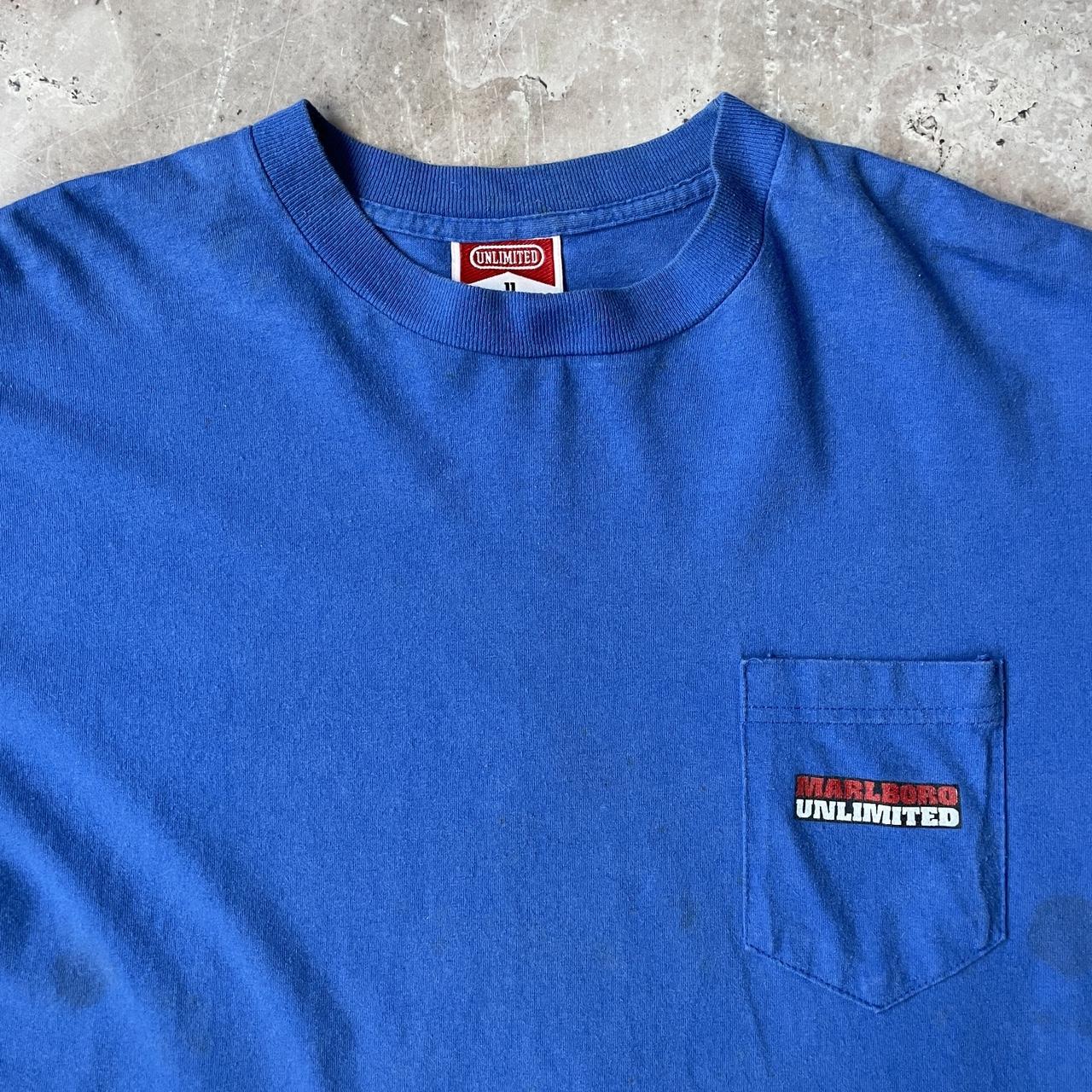 Marlboro Men's Blue T-shirt | Depop