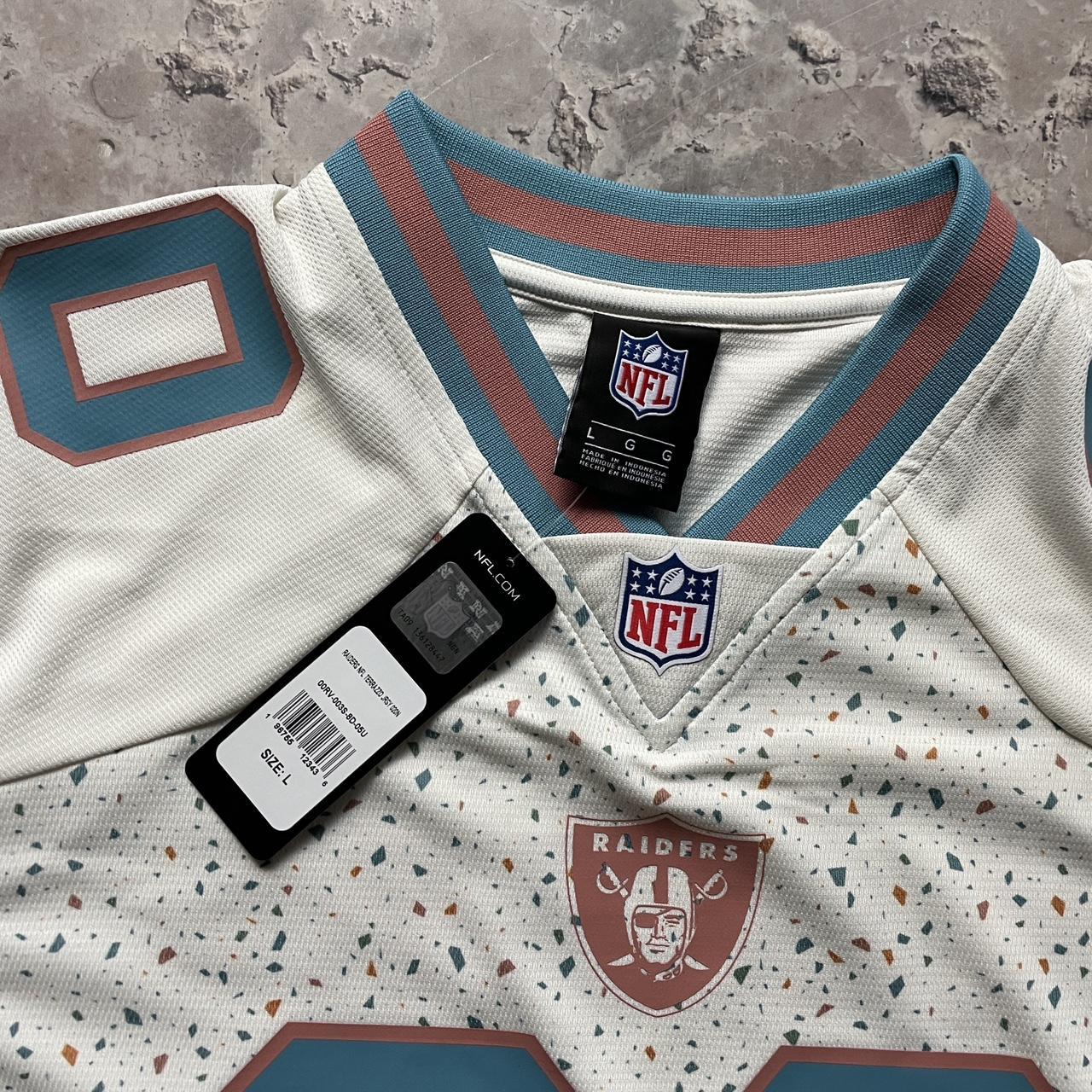LAS VEGAS RAIDERS NFL FAN JERSEY TERRAZO... Depop