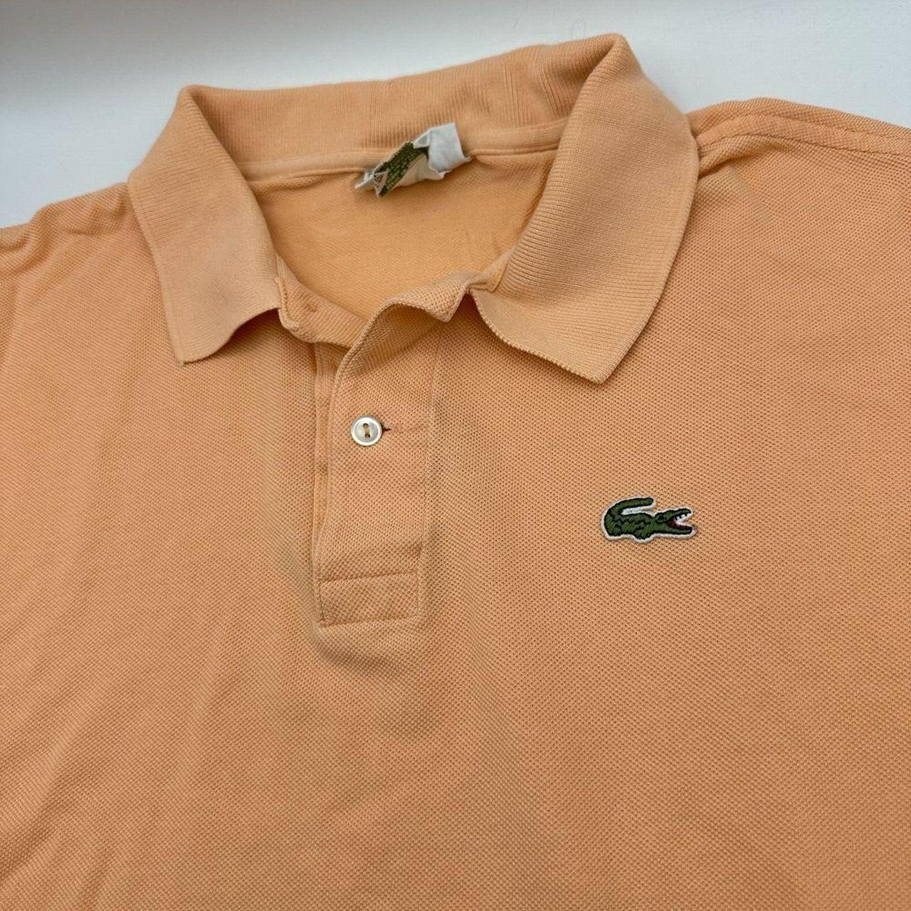 Lacoste Alligator Polo Shirt Men 6 Large Orange Logo. Depop