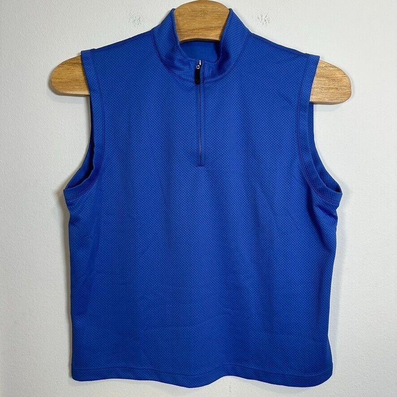 Fennec Golf Tank Shirt Mens Large Blue 1 4 Zip Mock