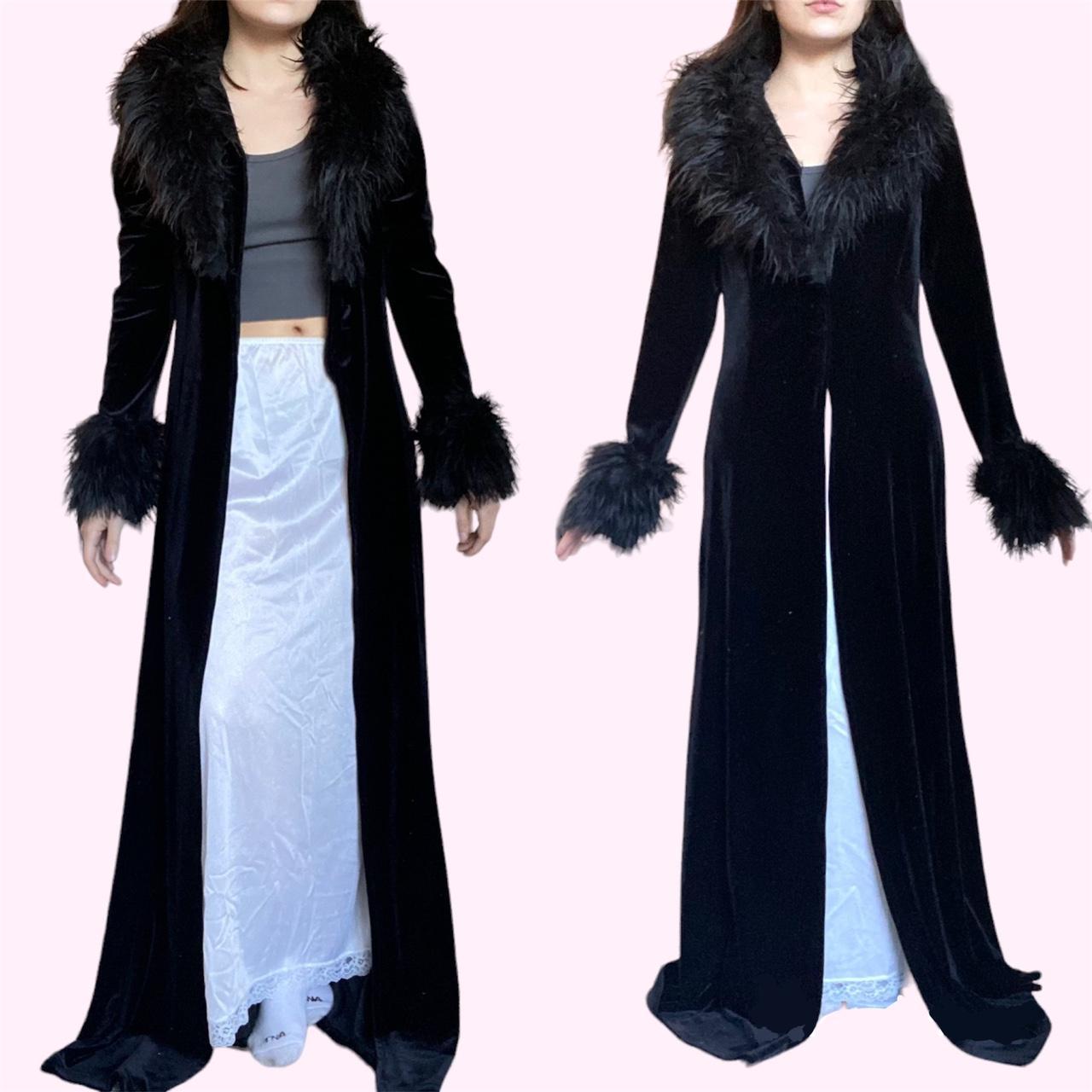 Velvet afghan coat Vintage 90s long jacket with... Depop