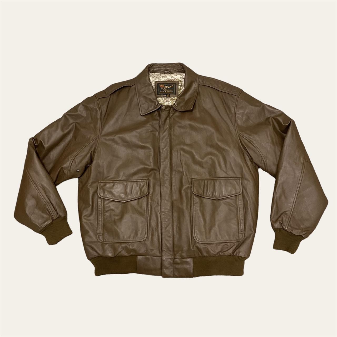 Vintage leather bomber jacket Men’s leather bomber... Depop