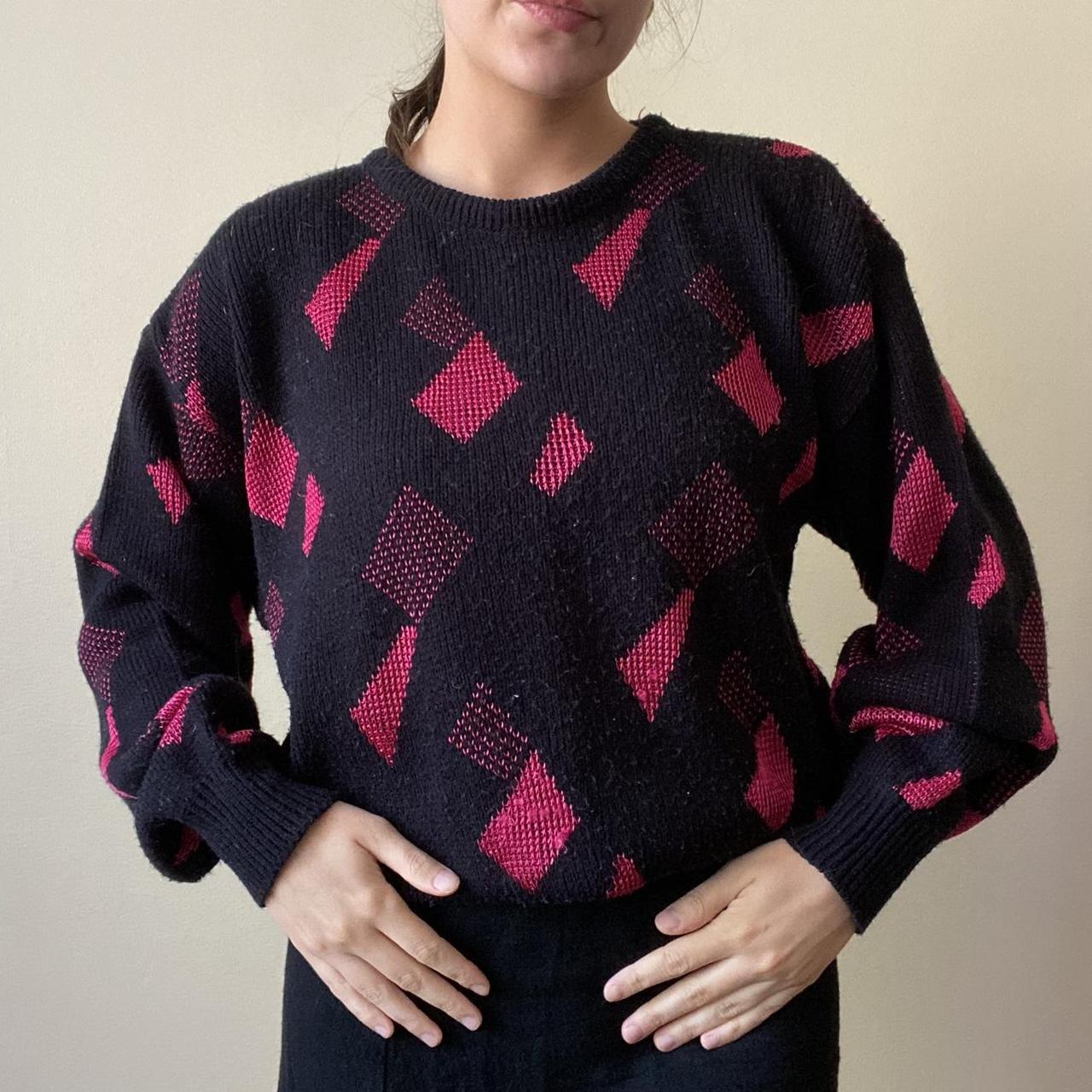 Black and pink jumper hotsell