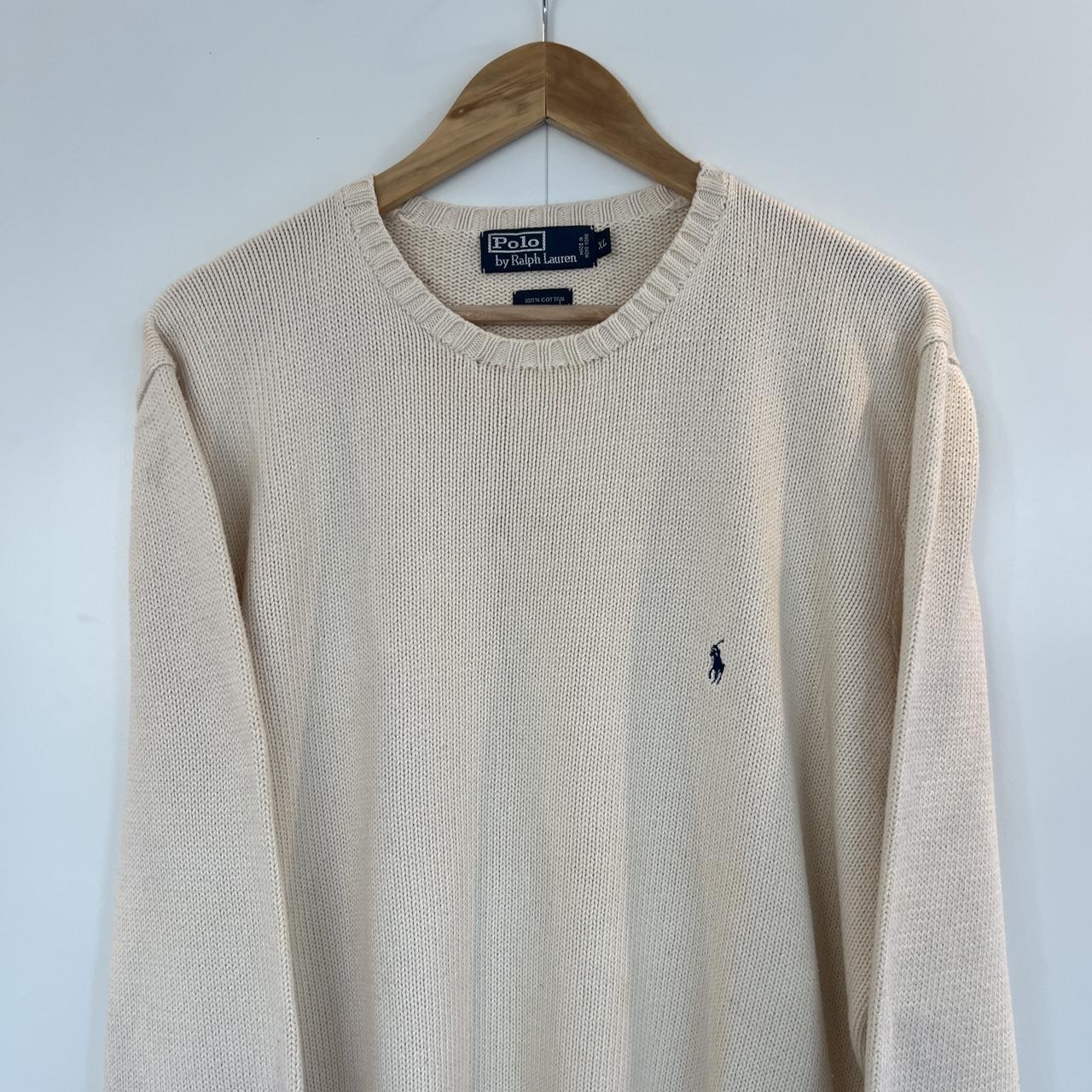 Vintage cream ralph lauren knit sweater sale