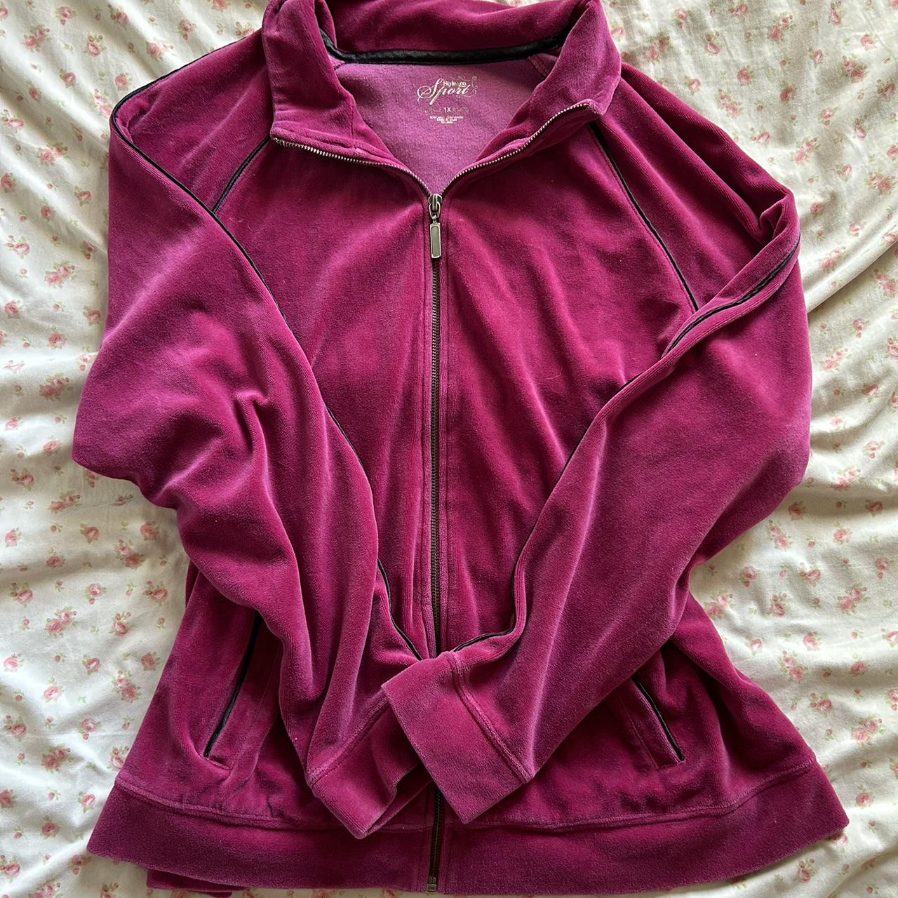 hot pink suede zip up 🌸size 1x in women’s... - Depop