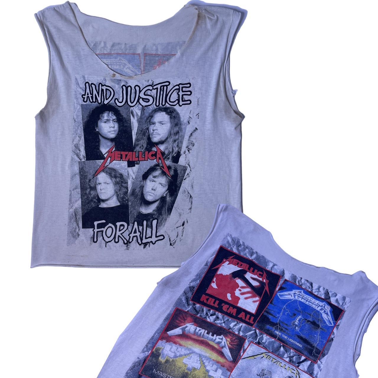 Vintage 1988 Metallica cut off thrashed t shirt ,... - Depop