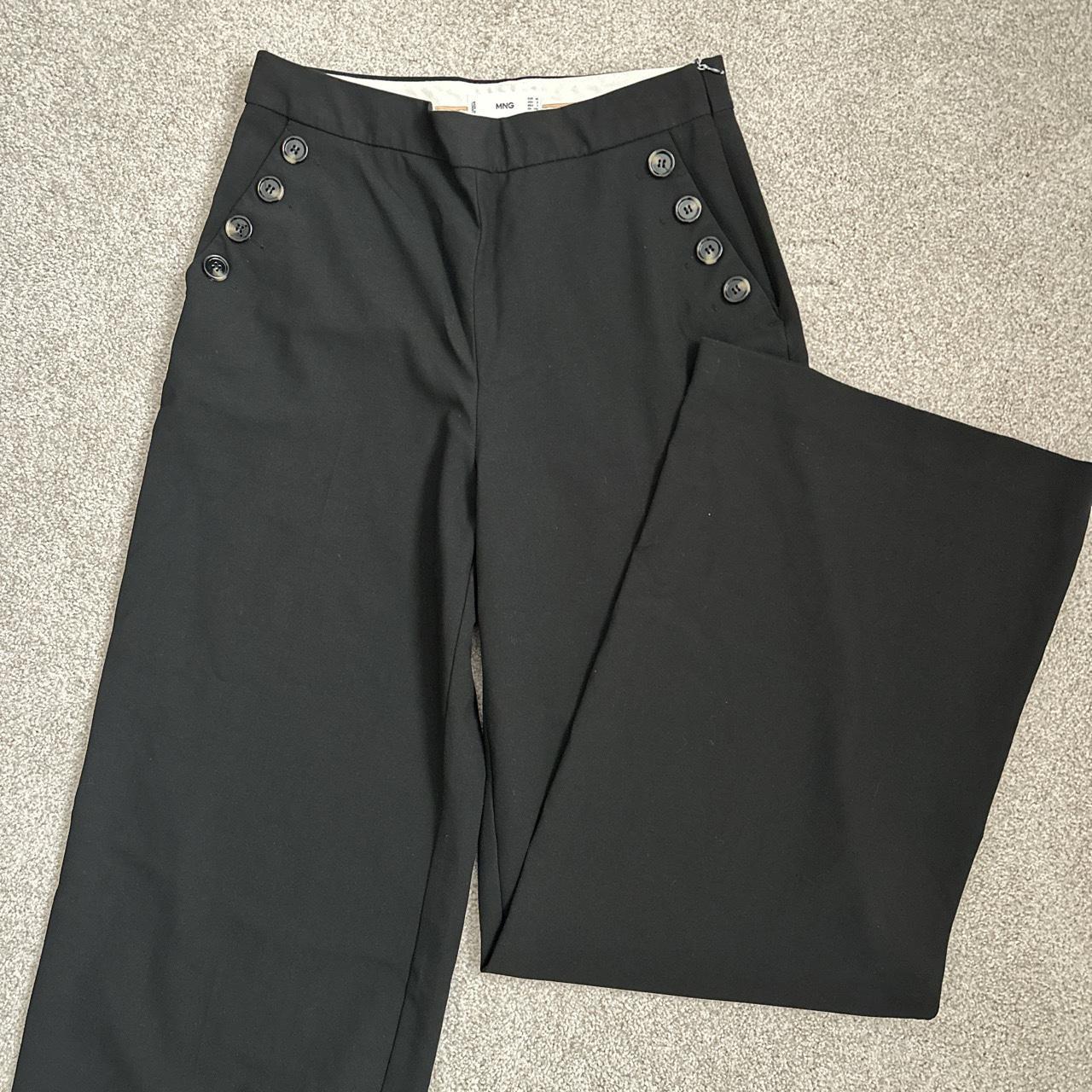 Mango MNG Suit Women's Black Trousers Size 6 Pleated Dress Pants | eBay