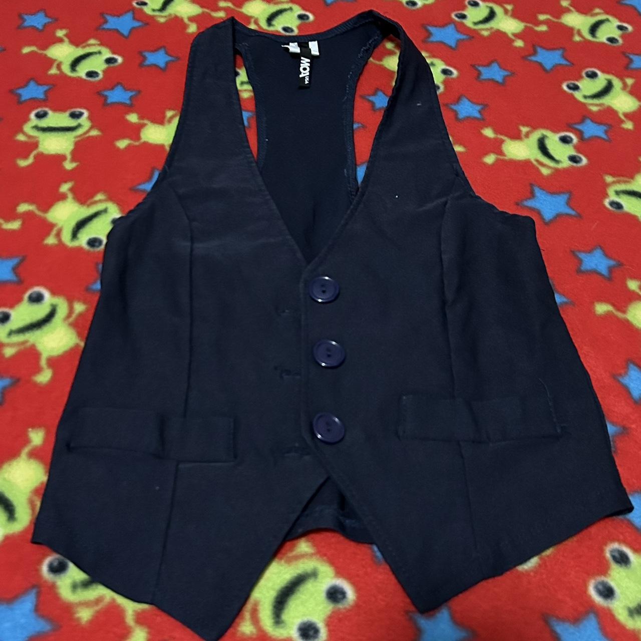 Navy blue vest very cute !! In the brand moa size xx... - Depop