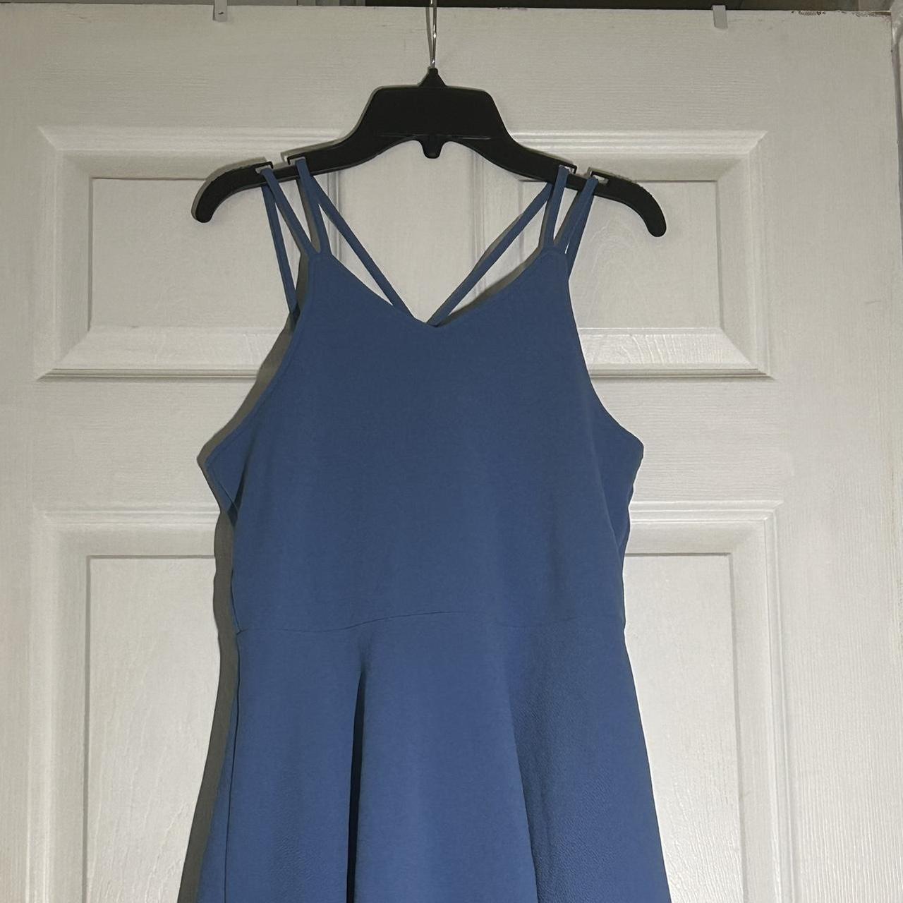 cute blue going out dress!! size: 16 color: blue - Depop