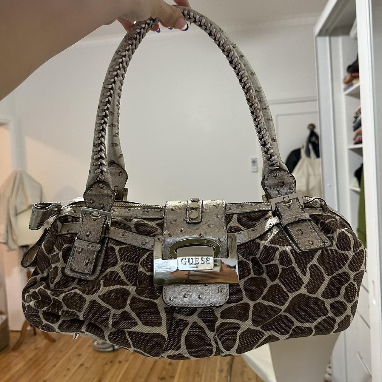 guess bag brown leather