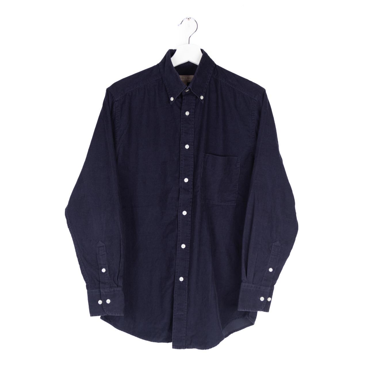 American Vintage Men's Blue and Navy Shirt | Depop