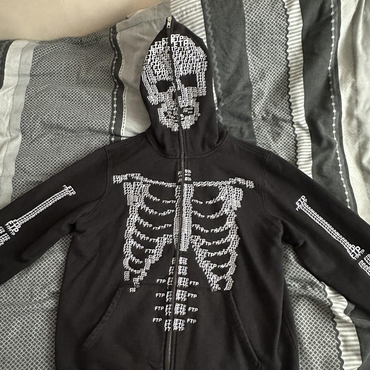 FTP Skeleton Jacket Black & White Very RARE FTP... - Depop