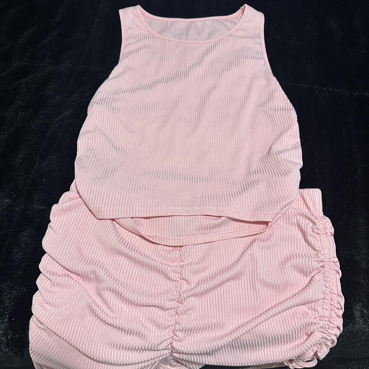 Baby Pink Two Piece Tank Set Depop