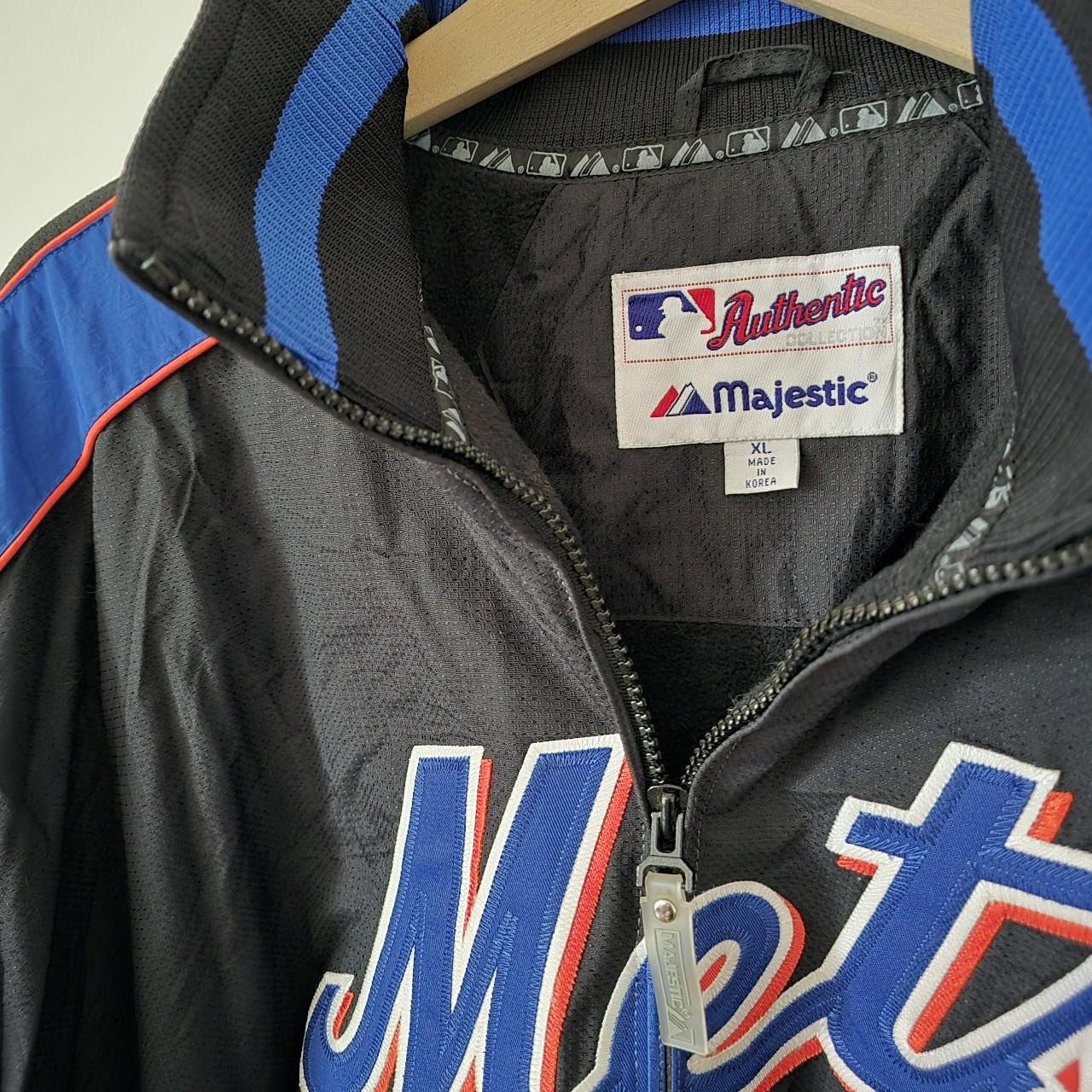 New York Mets Blue/Black Game store Used Majestic Bullpen Cage Jacket- XXL- With COA