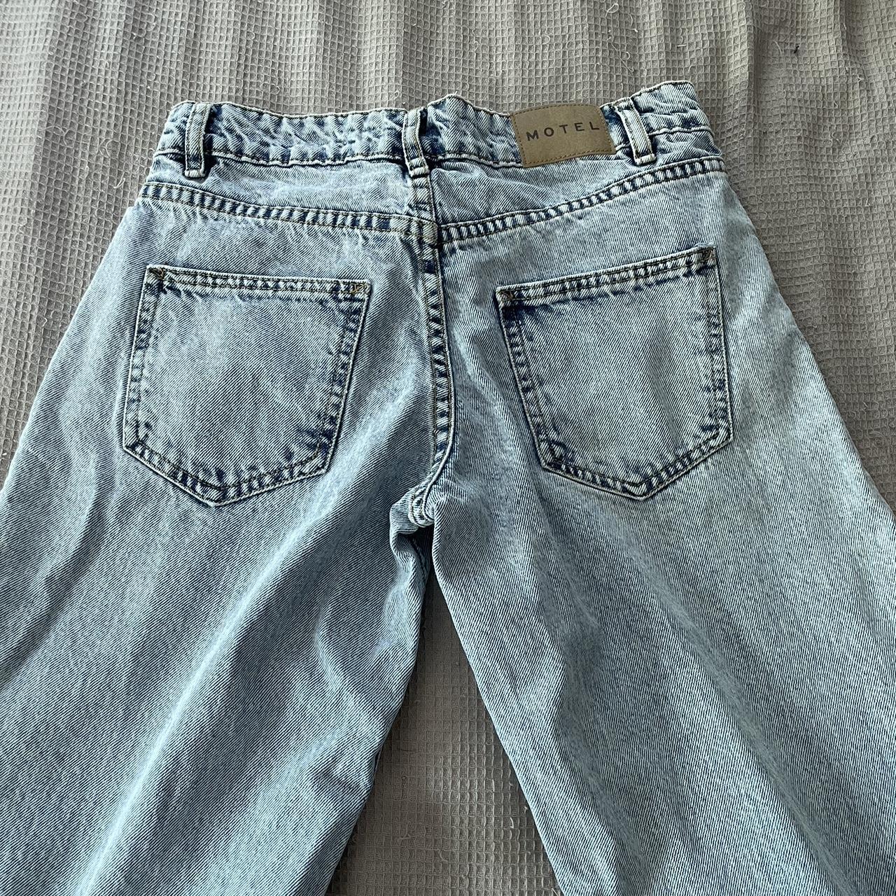 Motel Rocks Low Rise Parallel Jeans In 80s Light... - Depop